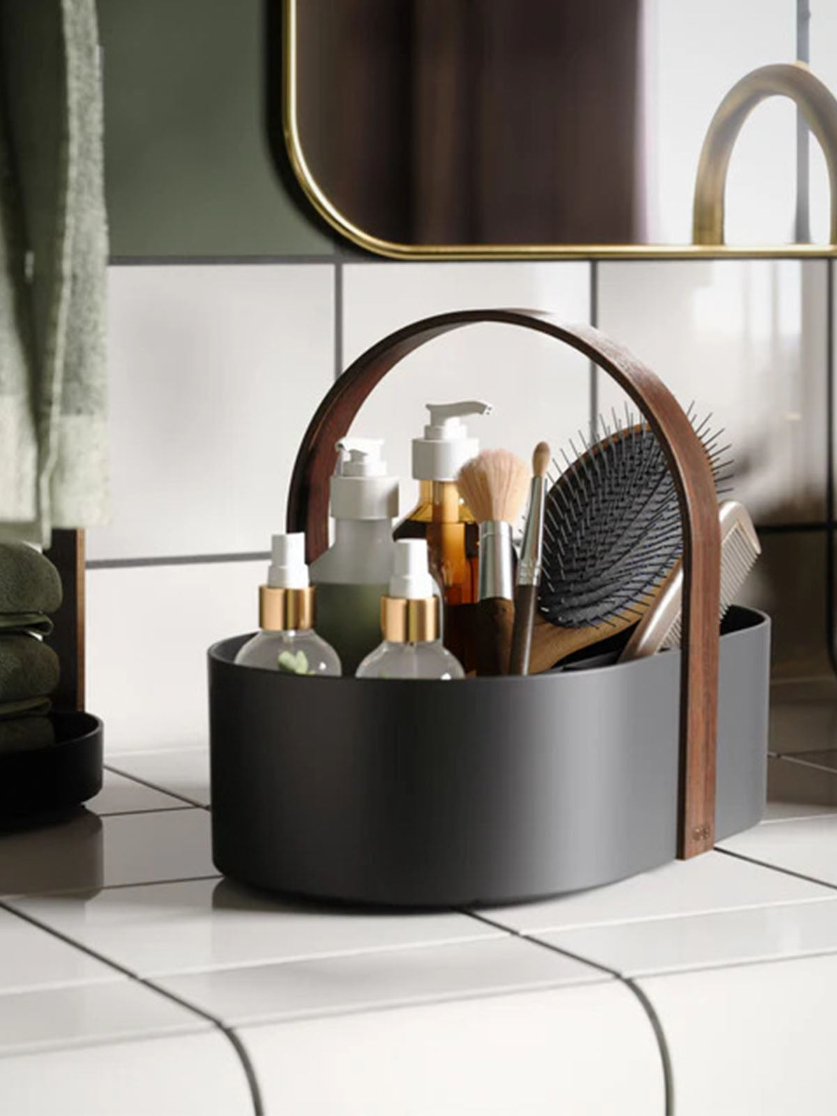 Umbra Bellwood Caddy - Black/Walnut