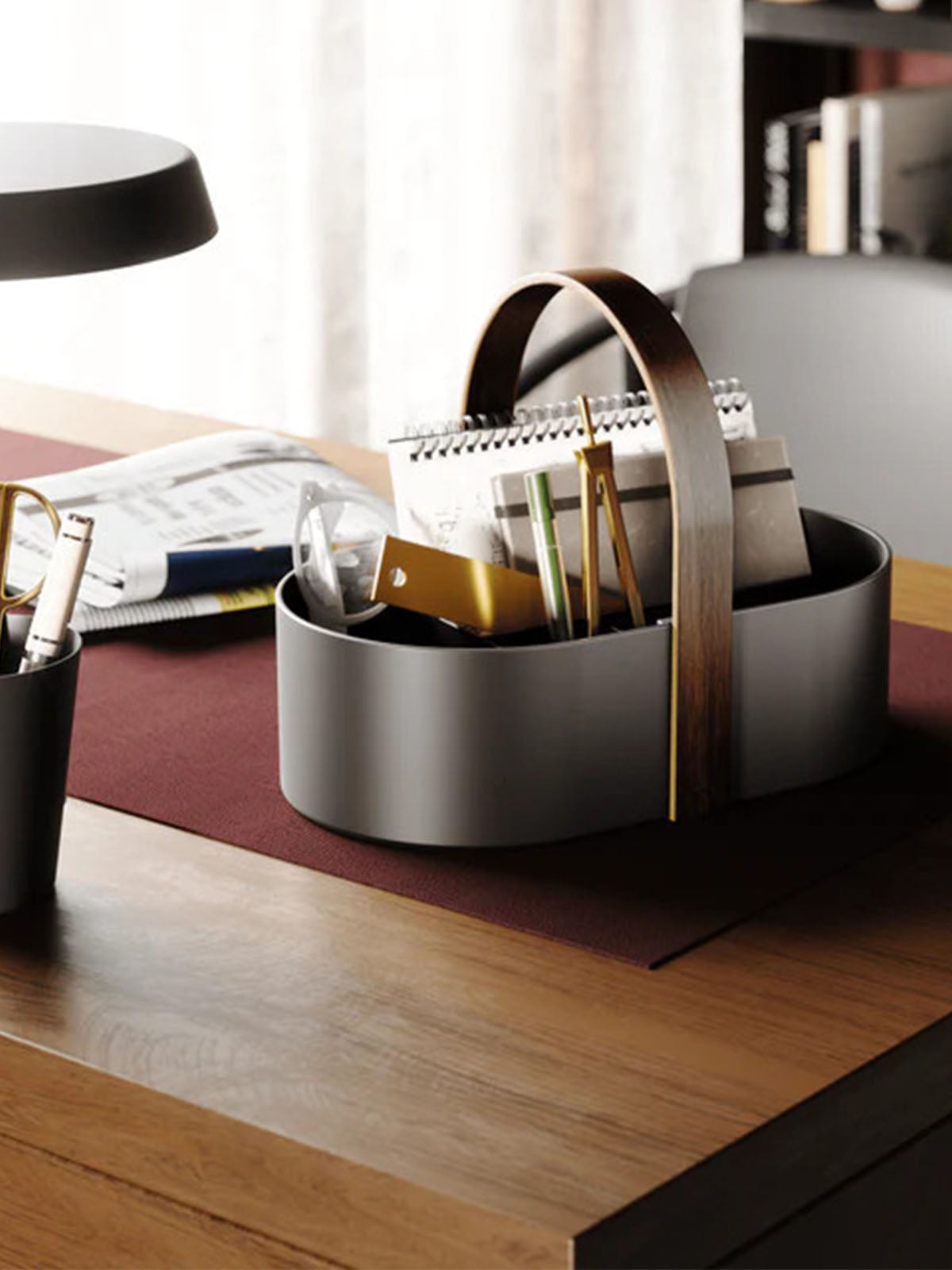 Umbra Bellwood Caddy - Black/Walnut
