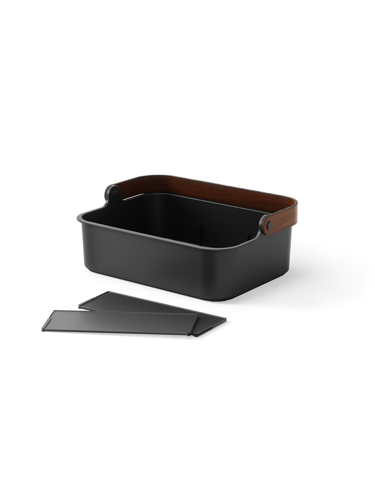 Umbra Bellwood Stackable Bin - Large Black/Walnut