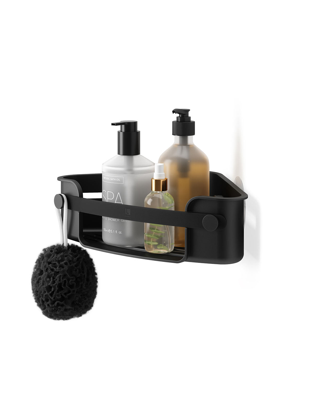 Umbra Flex Adhesive Corner Bin - Black