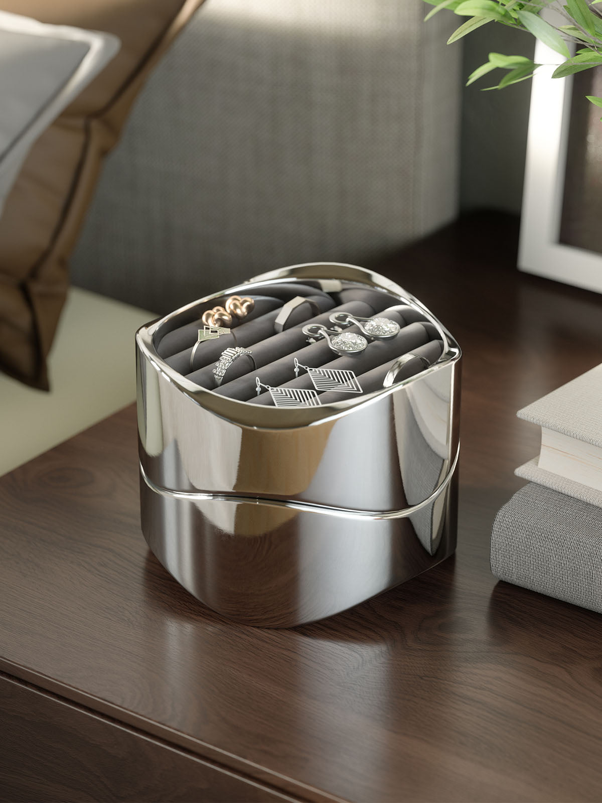 Umbra Wavy Jewelry Organizer - Chrome