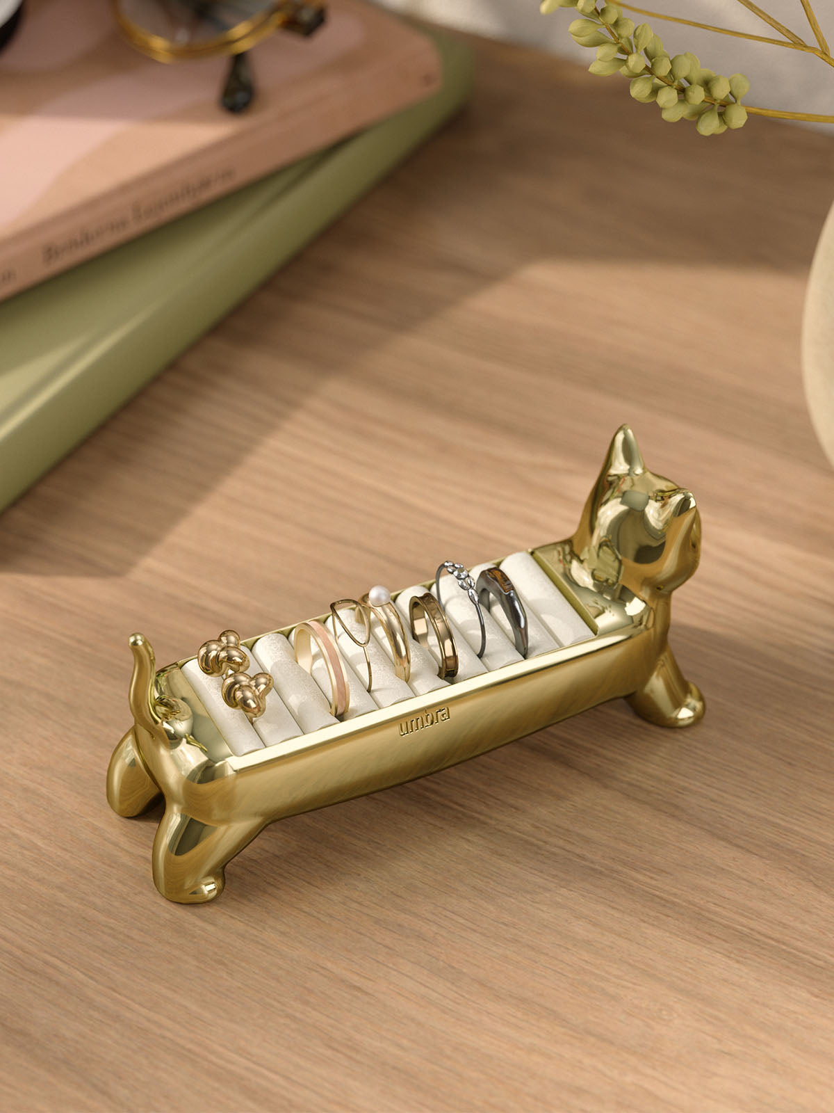 Umbra Ali Cat Ring Holder - Brass