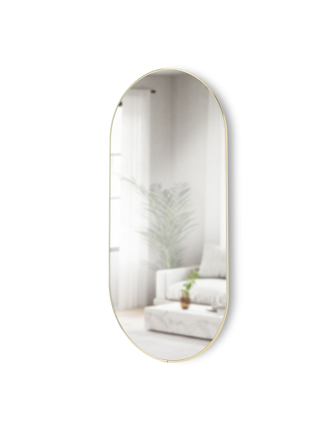 Umbra Hubba Pill Mirror (91 x 45cm) - Brass