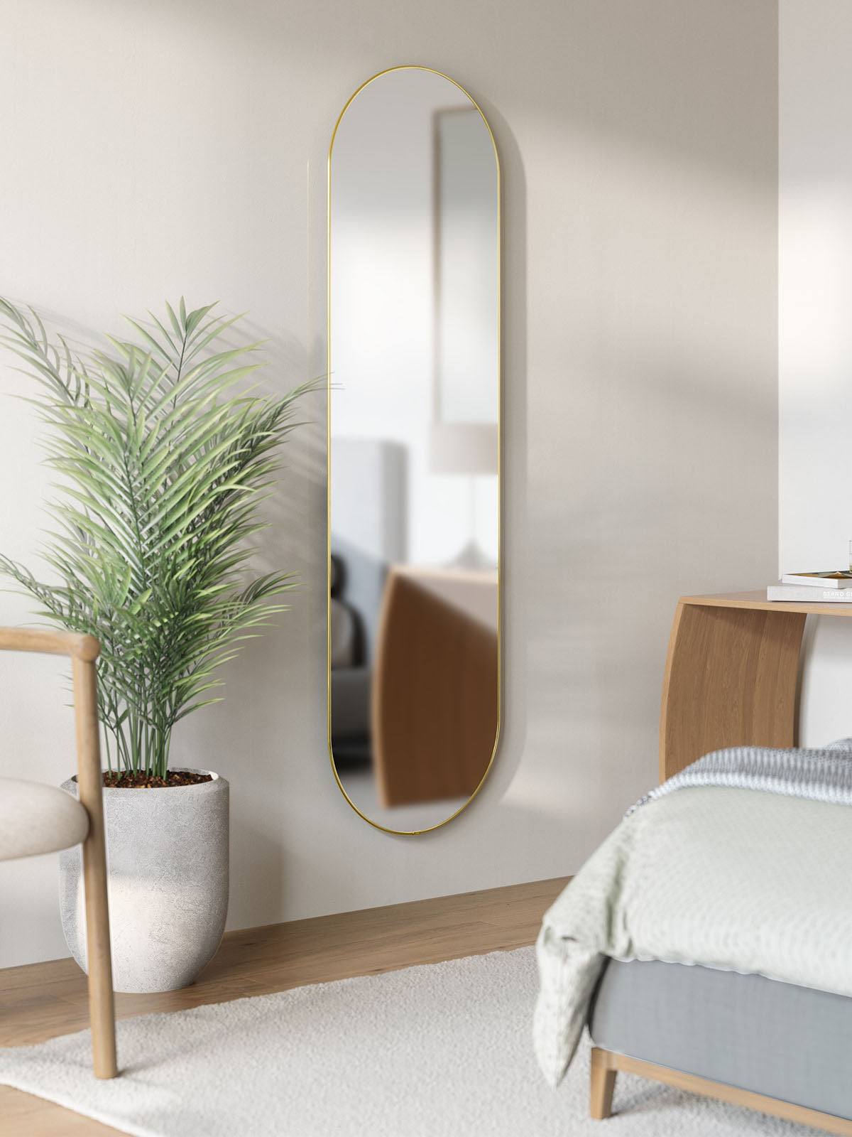 Umbra Hubba Pill Mirror (157 x 45cm) - Brass