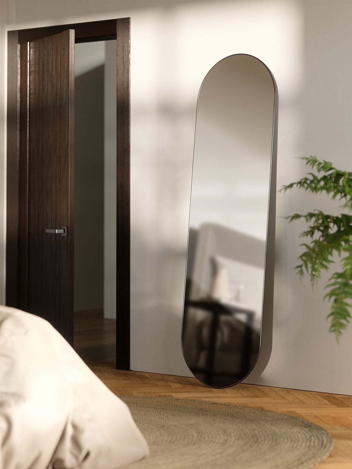 Umbra Hubba Pill Mirror (157 x 45cm) - Titanium