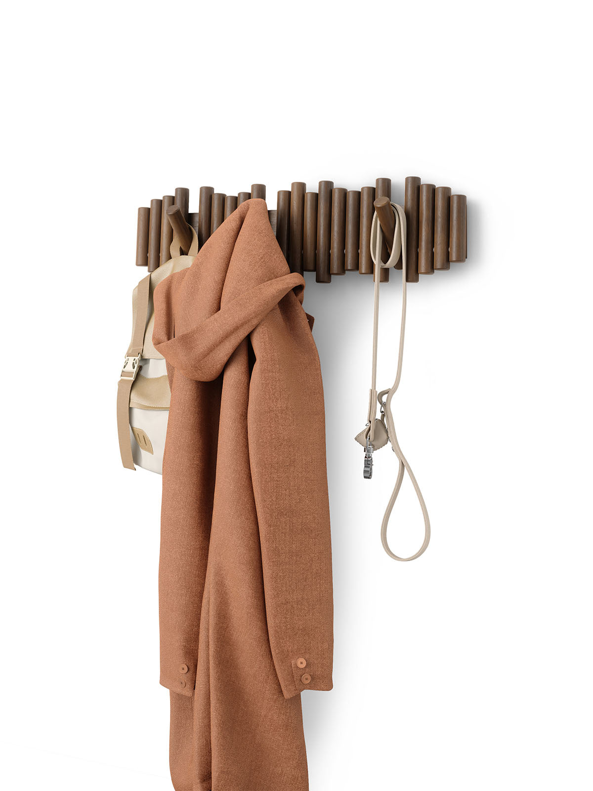 Umbra Picket 8 Hook - Aged Walnut