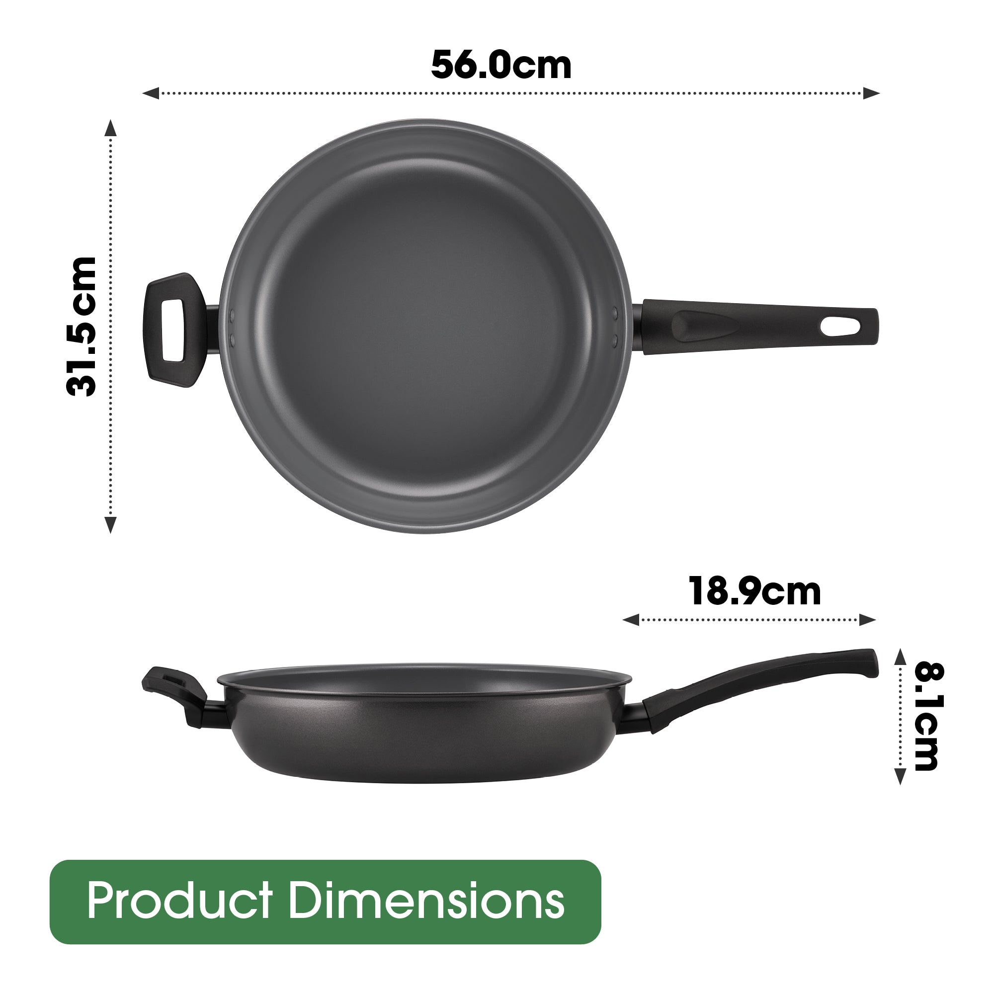 Raco Ceramic Essentials - 30cm Open Frypan with Helper Handle