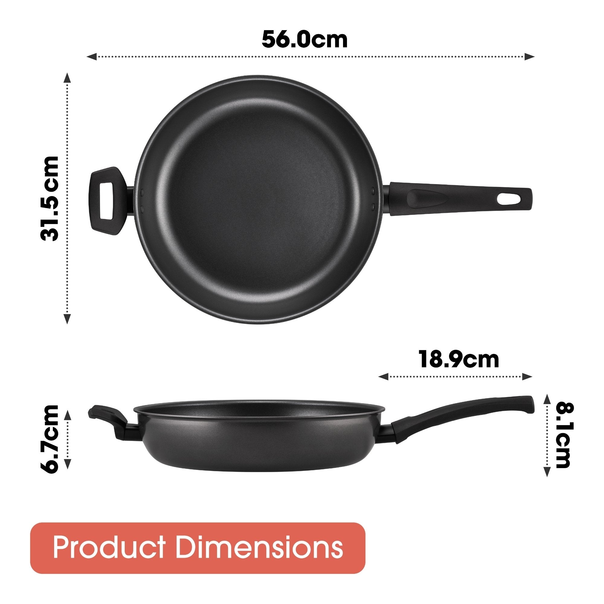 Raco Everyday Essentials - 30cm Deep Open Frypan with Helper Handle