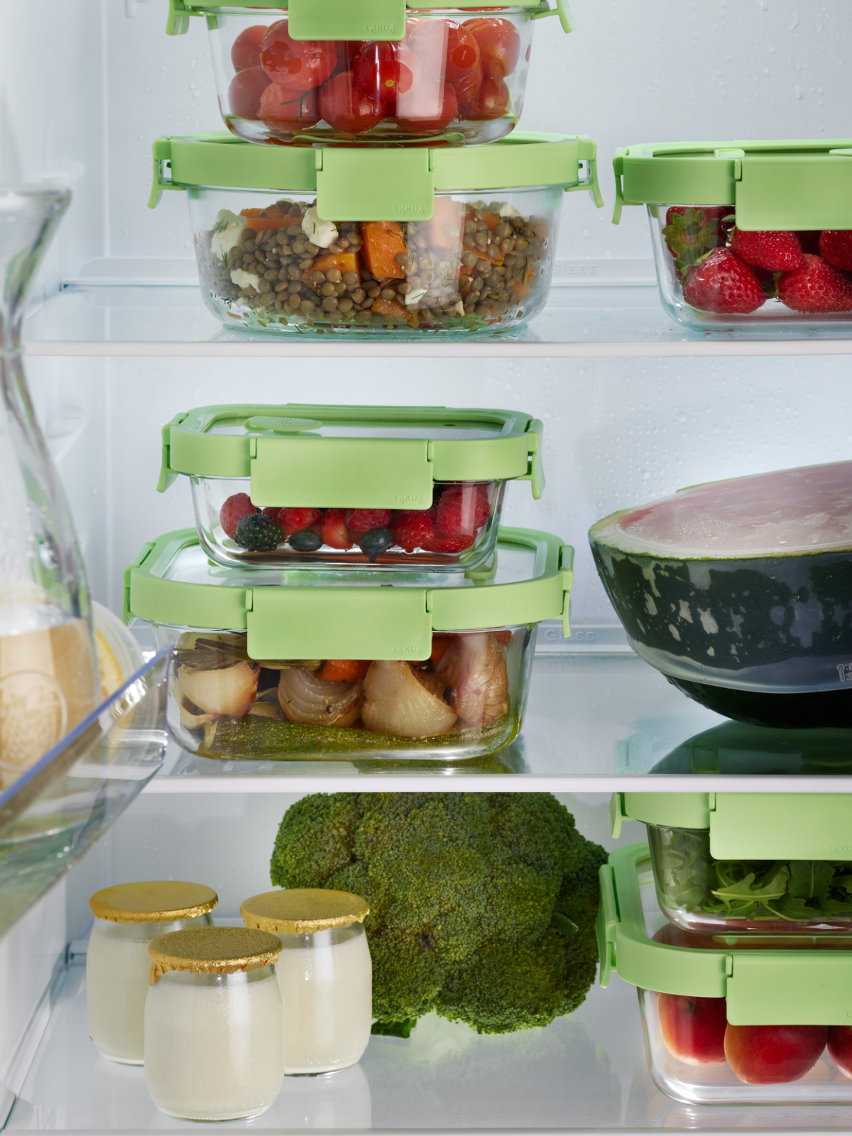 Lekue Glass Container 370ml - Green