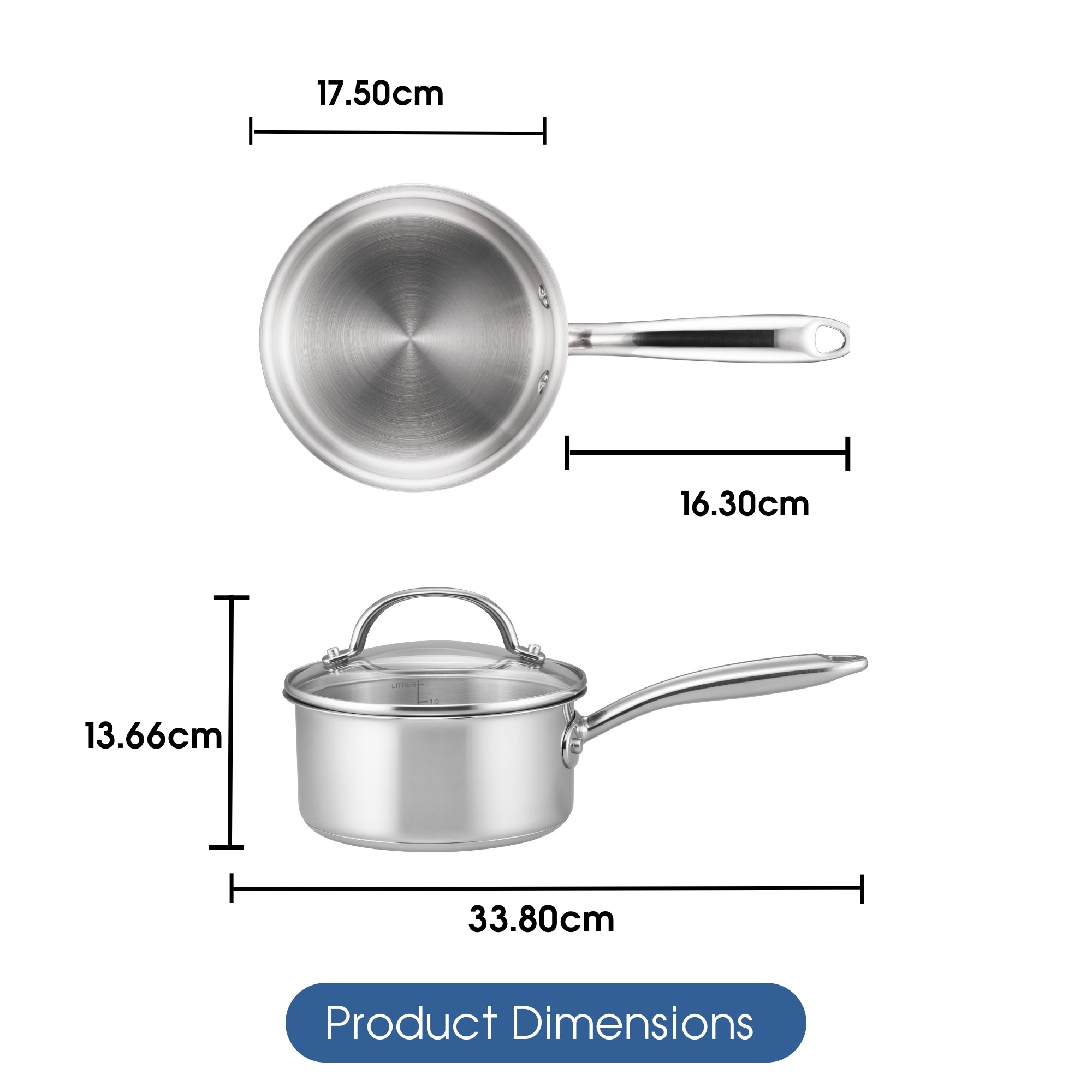 Raco Steel Essentials - 16cm/1.4L Covered Saucepan