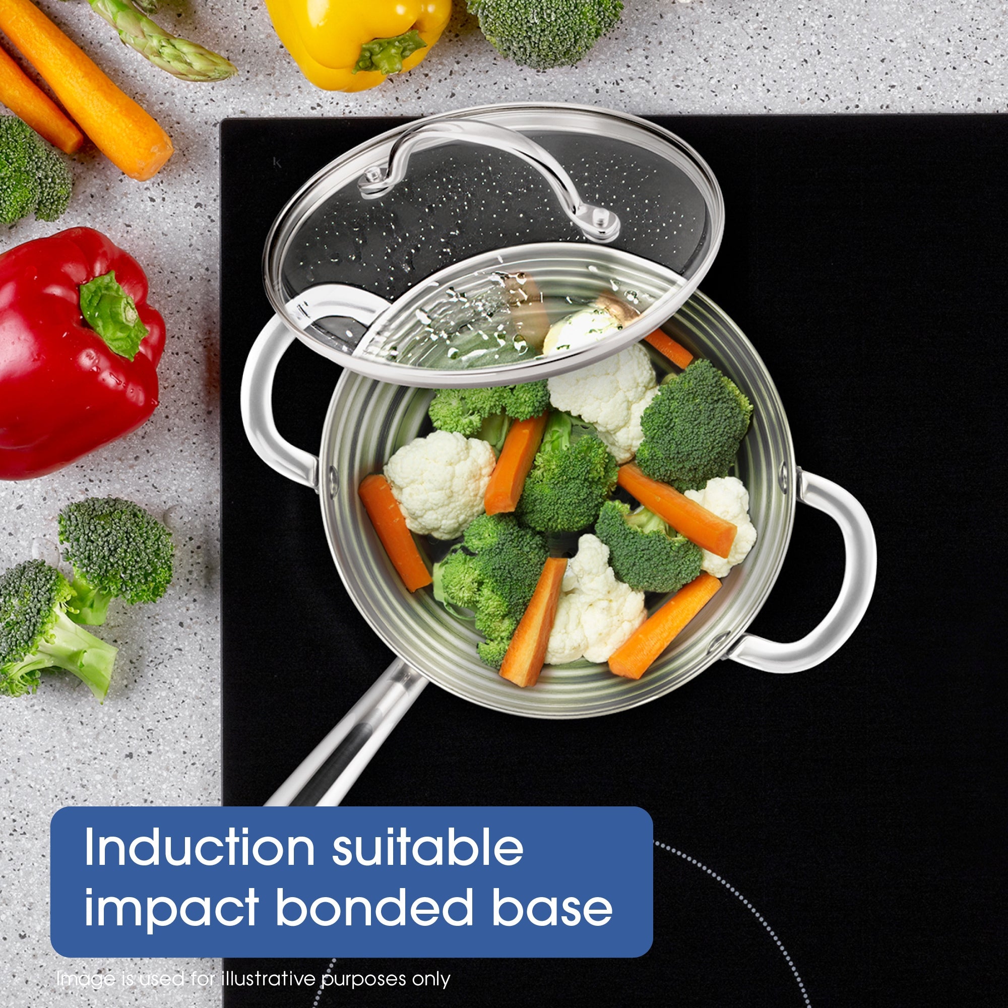 Raco Steel Essentials - 18cm/1.9L Covered Saucepan