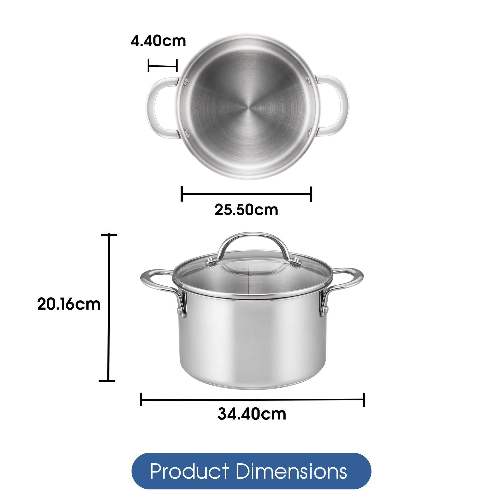 Raco Steel Essentials - 24cm/5.7L Covered Saucepan