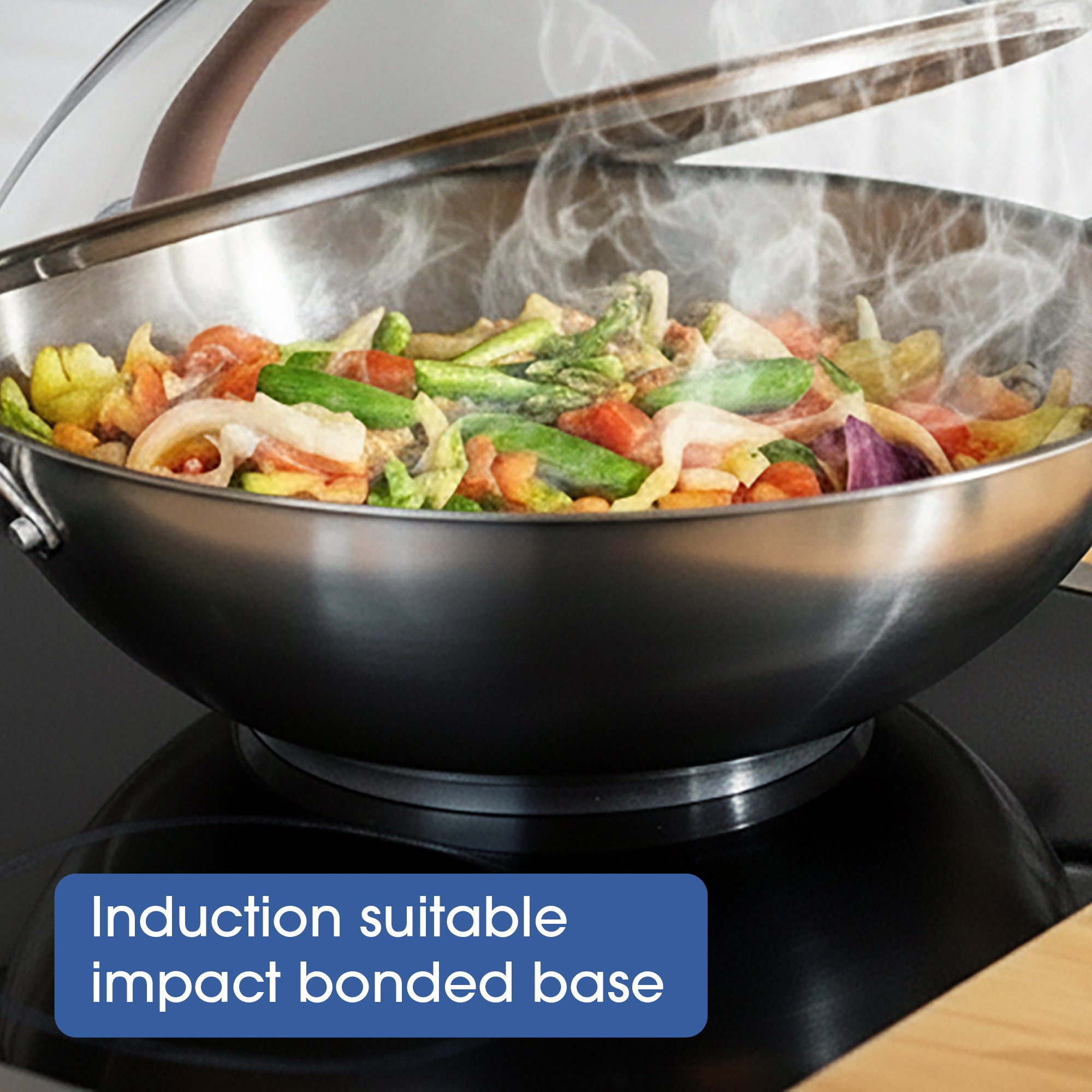 Raco Steel Essentials - 36cm Covered Wok
