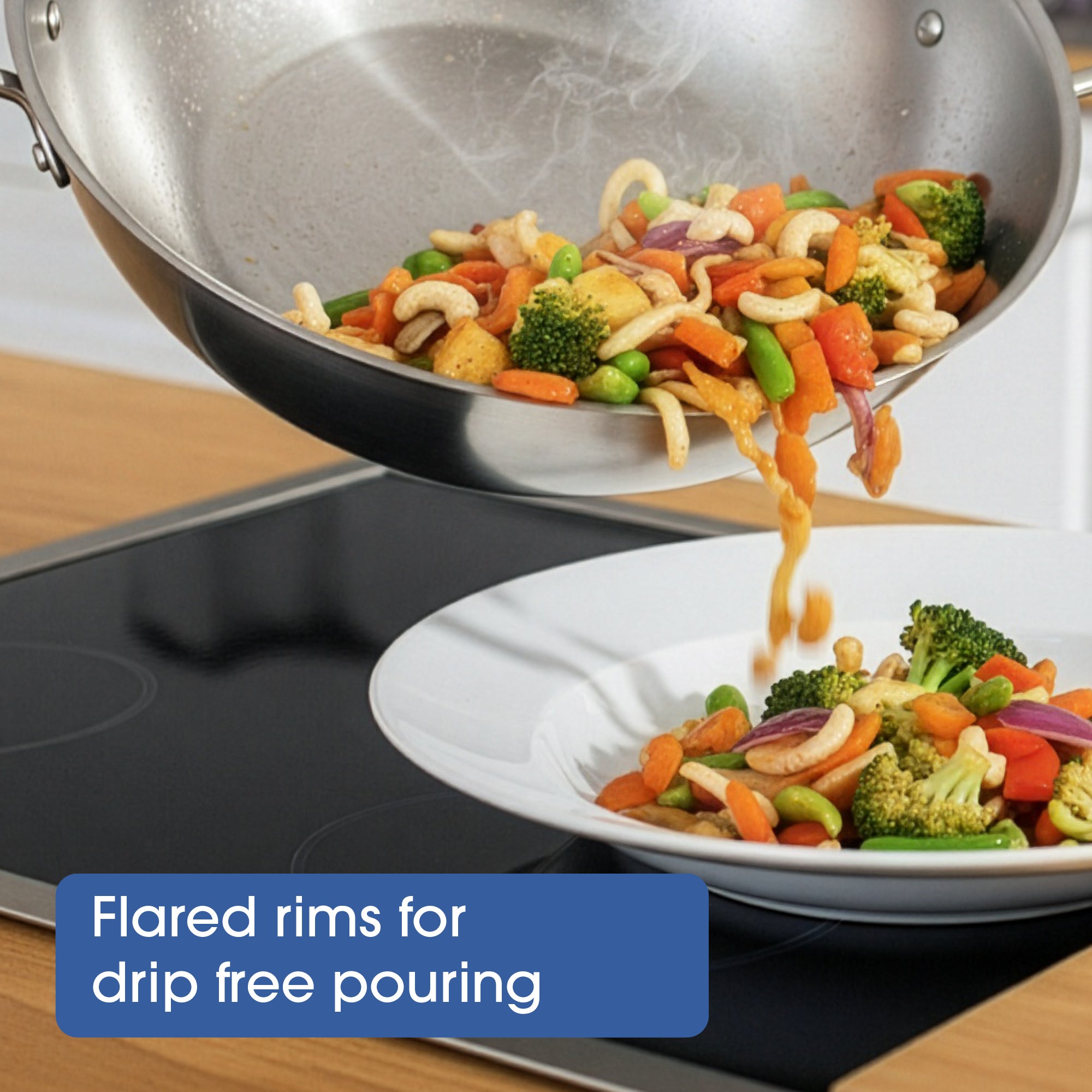 Raco Steel Essentials - 36cm Covered Wok
