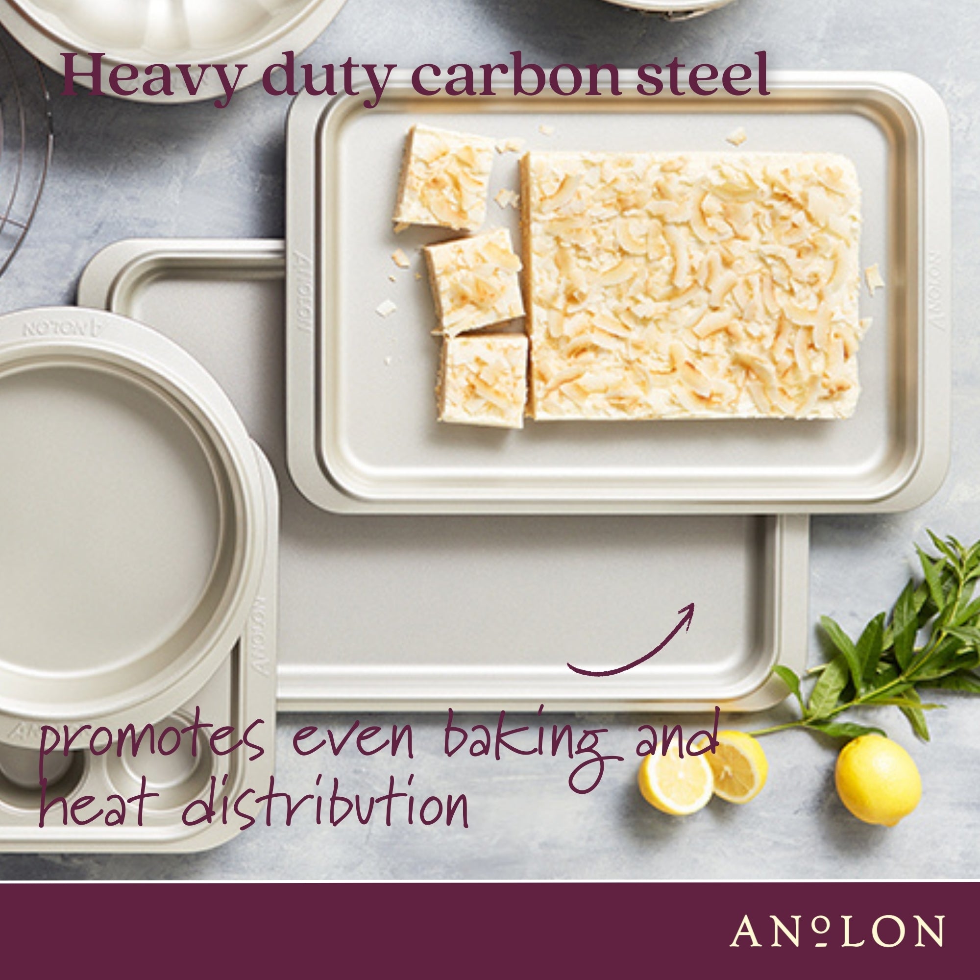  Anolon Ceramic Reinforced - 25 x 38cm Medium Baking Tray Bakeware Anolon