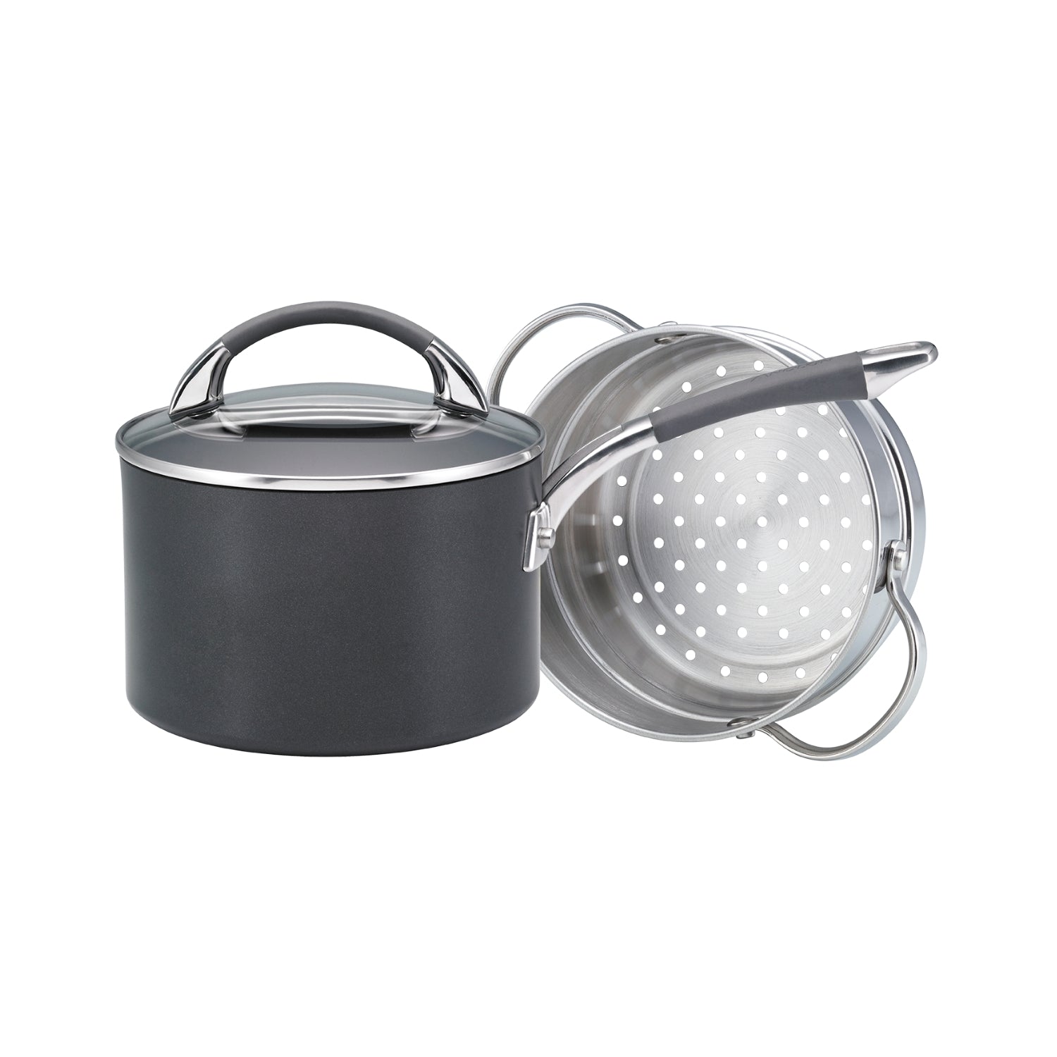  Anolon Endurance+ 18cm/2.8L Saucepan With Bonus Steamer Cookware Anolon