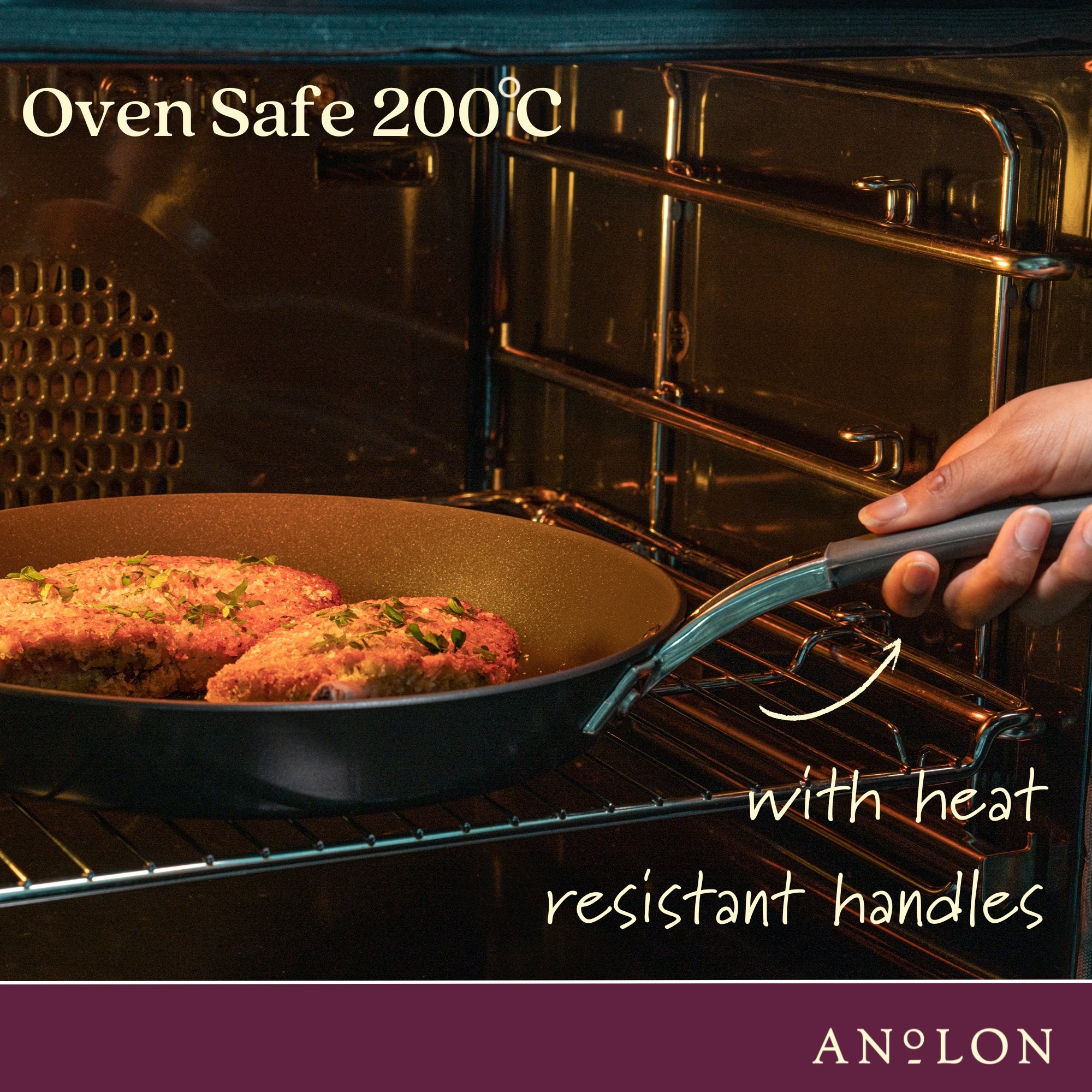  Anolon Endurance+ 20/24/28cm Skillet Triple Pack Cookware Anolon