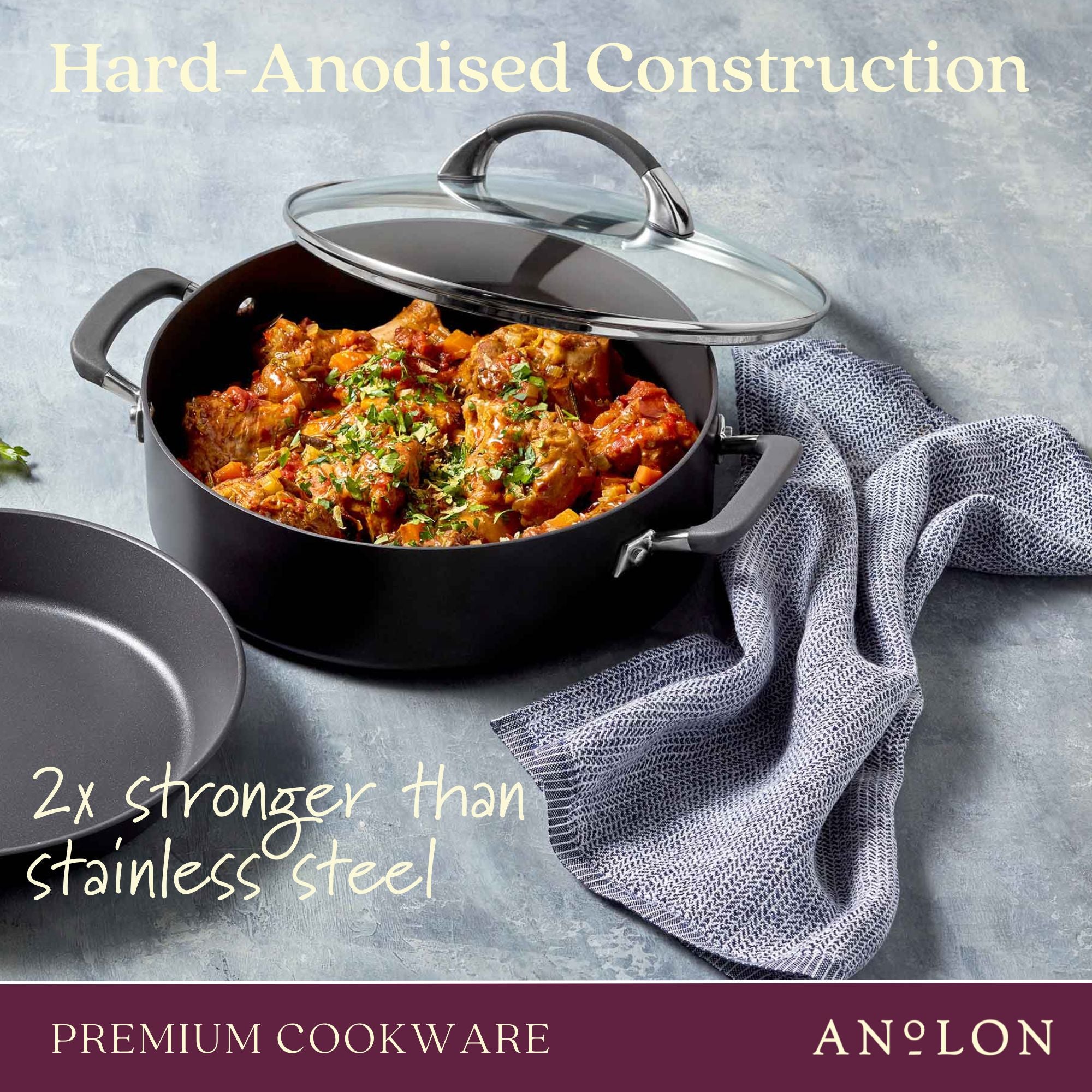  Anolon Endurance+ 28cm/4.7L Covered Sauteuse Cookware Anolon