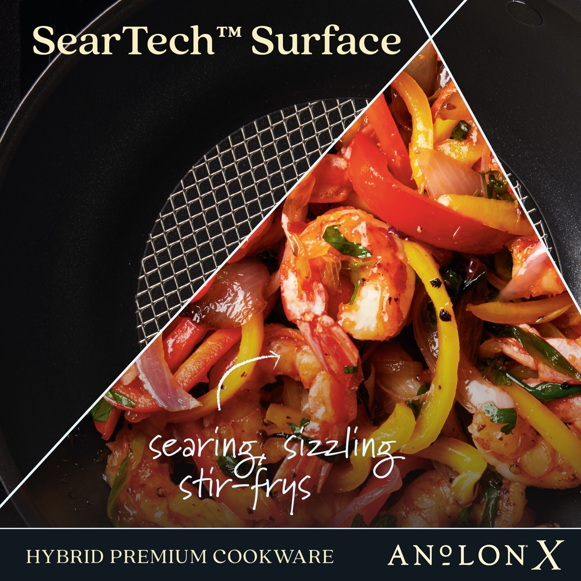  Anolon X SearTech - 25cm Covered Stirfry Cookware Anolon