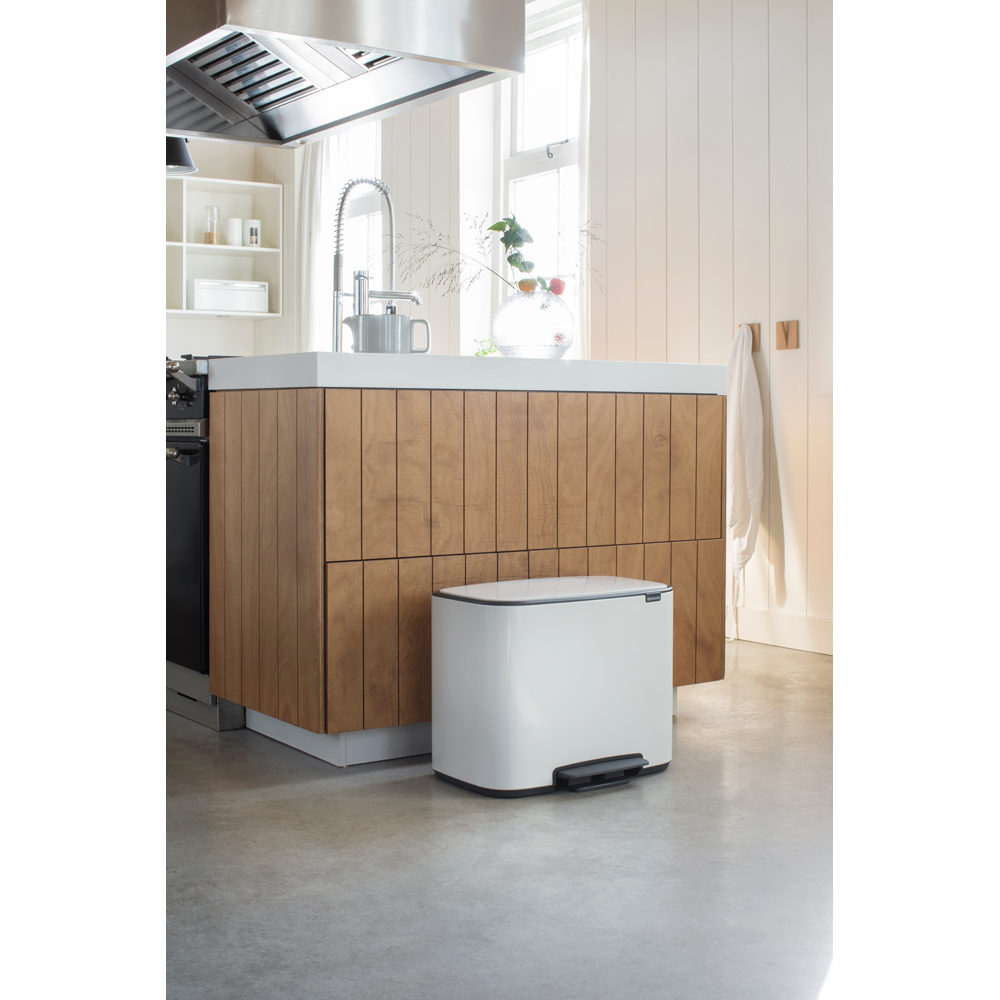 BRABANTIA Bo Pedal Bin 11 + 23L - White