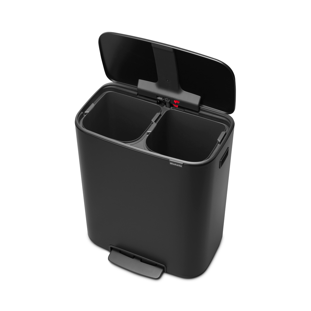 BRABANTIA Bo Pedal Bin 2 X 30L - Matt Black