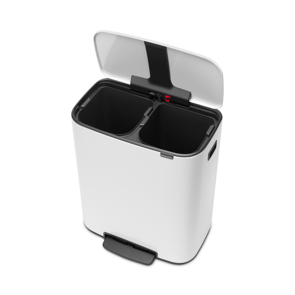 BRABANTIA Bo Pedal Bin 2 X 30L - White