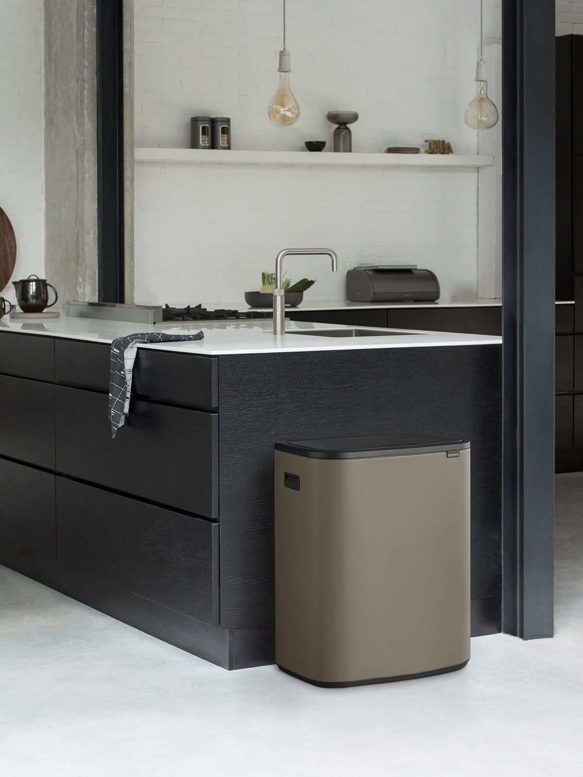 BRABANTIA Bo Touch Bin 2 X 30L - Platinum