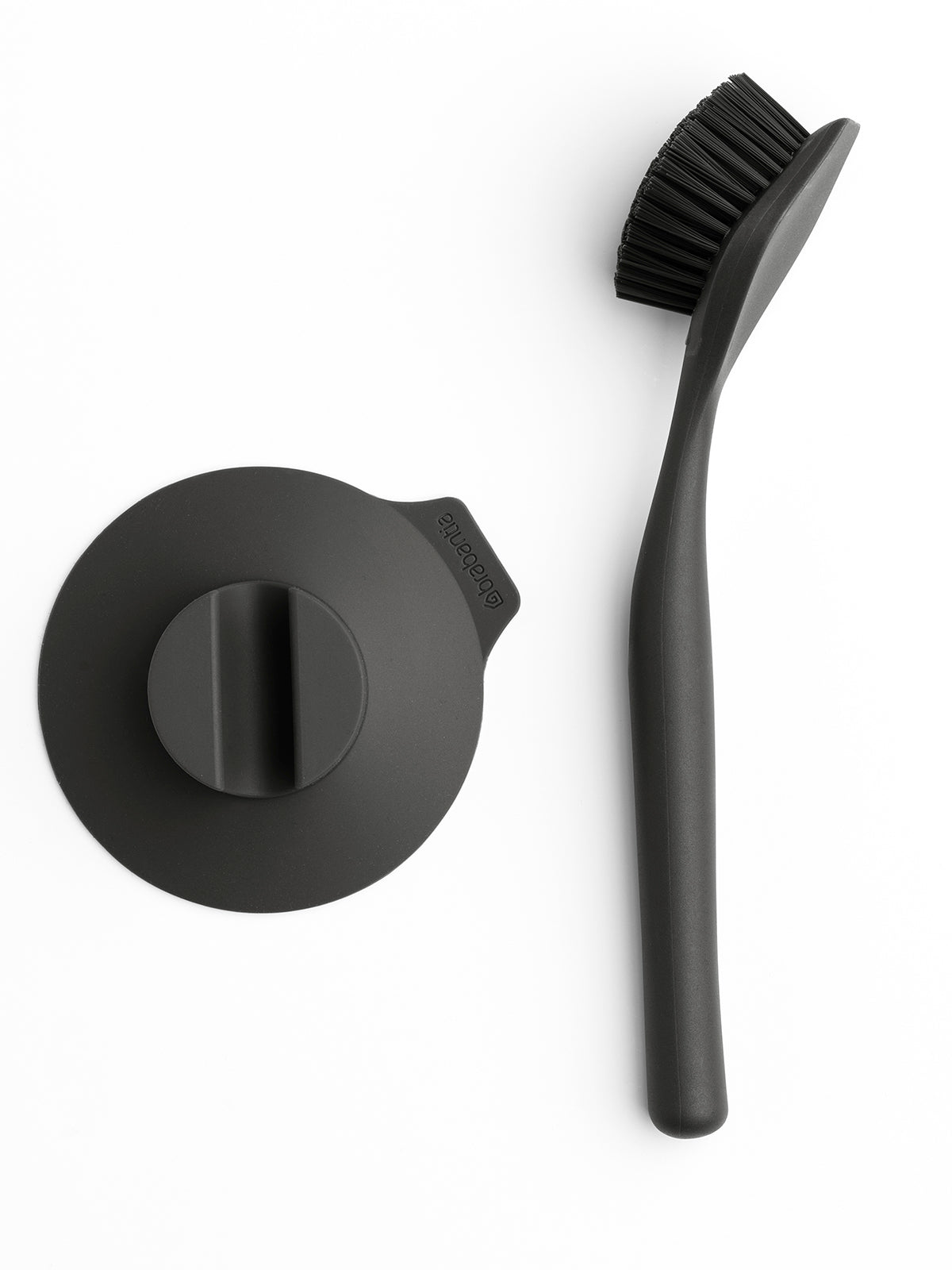 BRABANTIA Dish Brush with Suction Cup Holder - Dark Grey