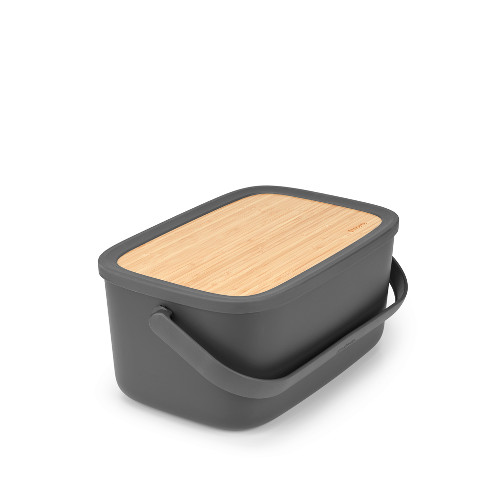 BRABANTIA Nic Bread Bin - Dark Grey