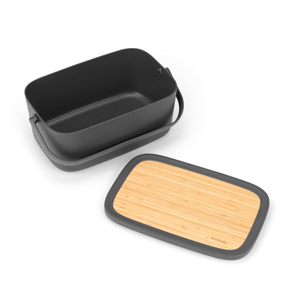 BRABANTIA Nic Bread Bin - Dark Grey