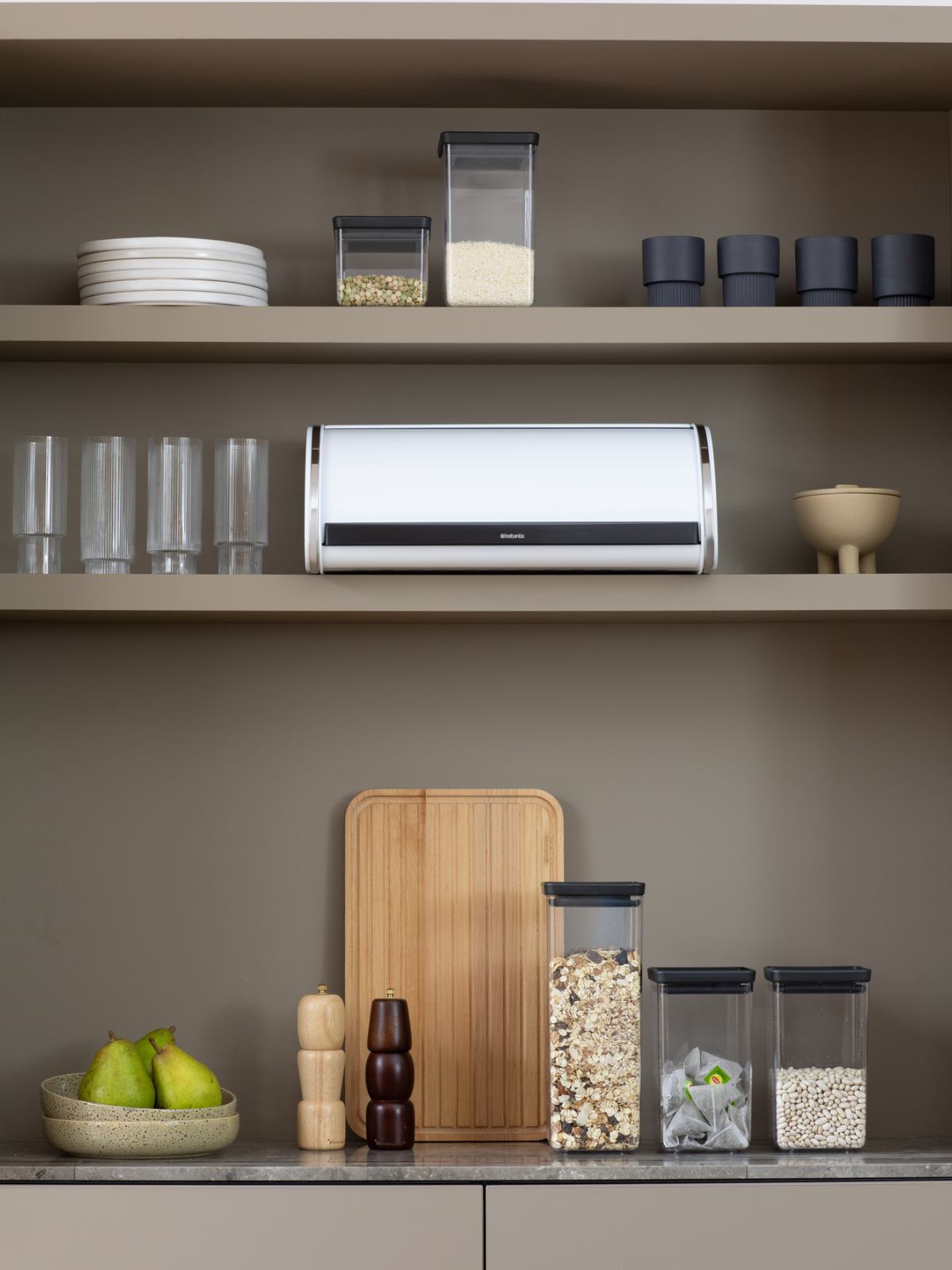 BRABANTIA Roll Top Bread Bin - White