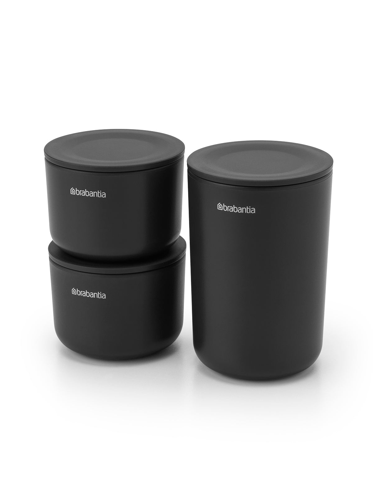 BRABANTIA Storage Pots Set of 3 - Dark Grey