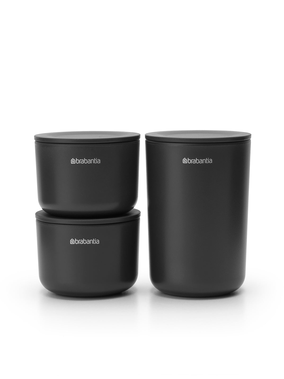 BRABANTIA Storage Pots Set of 3 - Dark Grey