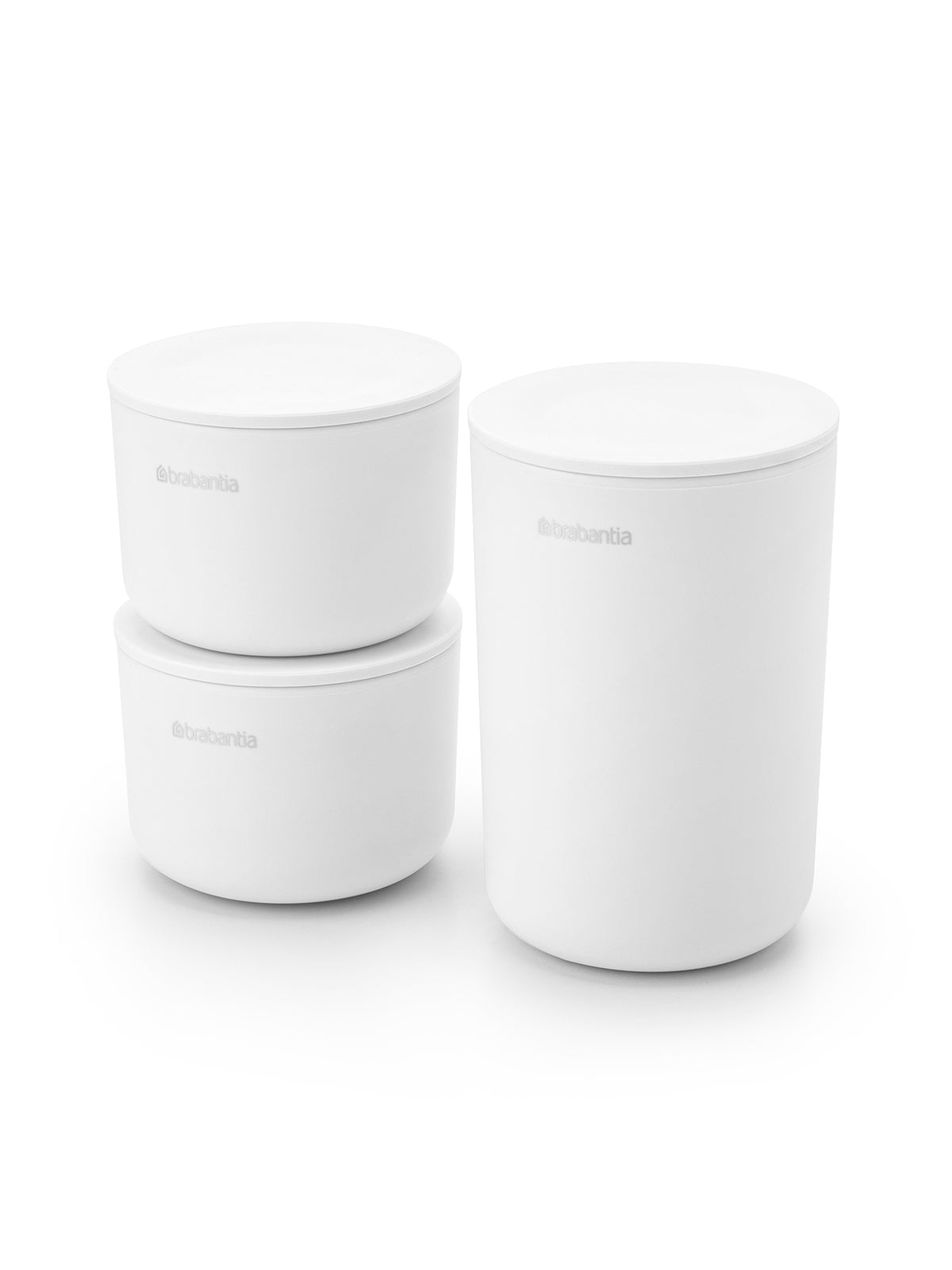 BRABANTIA Storage Pots Set of 3 - White