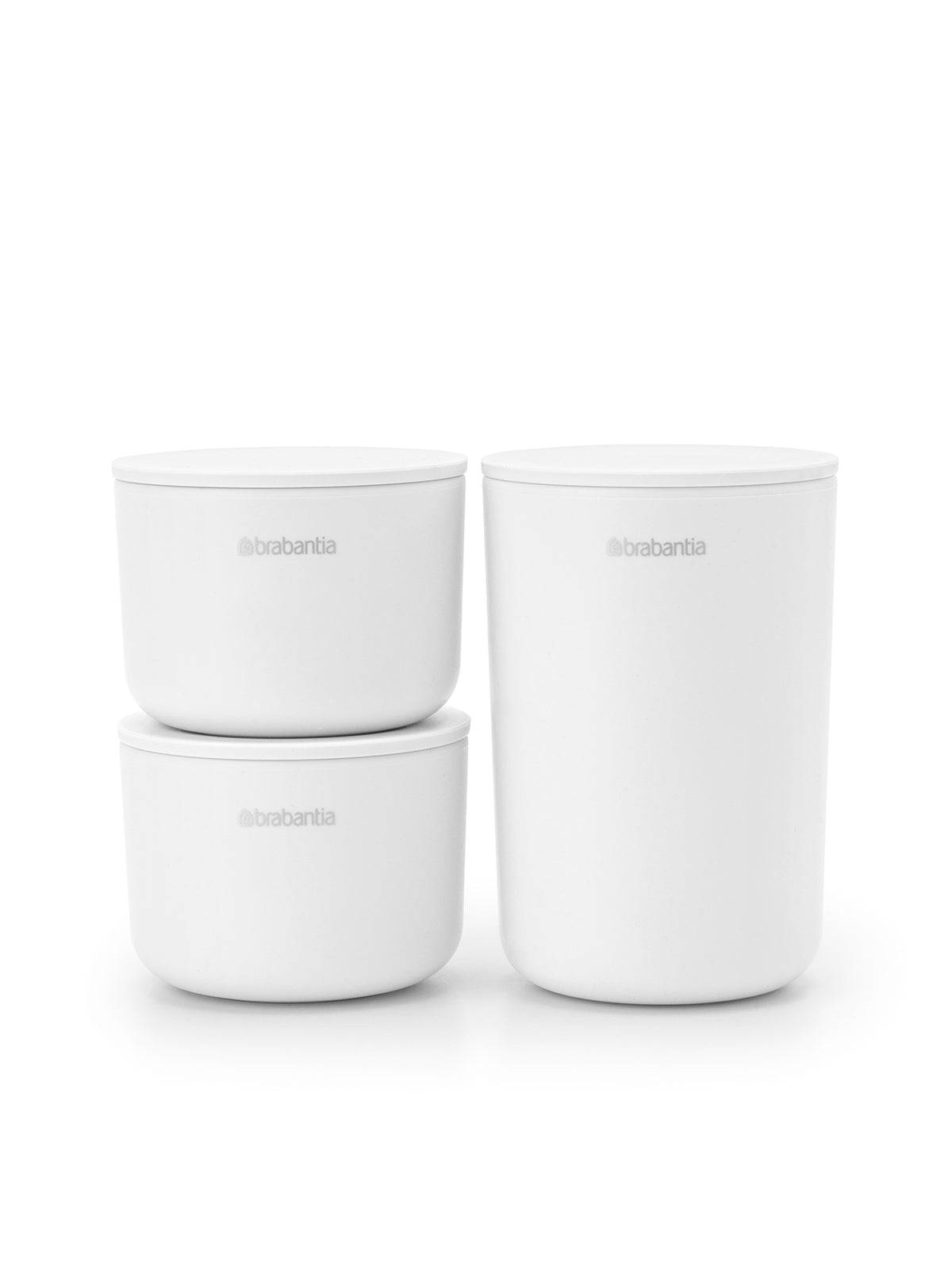 BRABANTIA Storage Pots Set of 3 - White