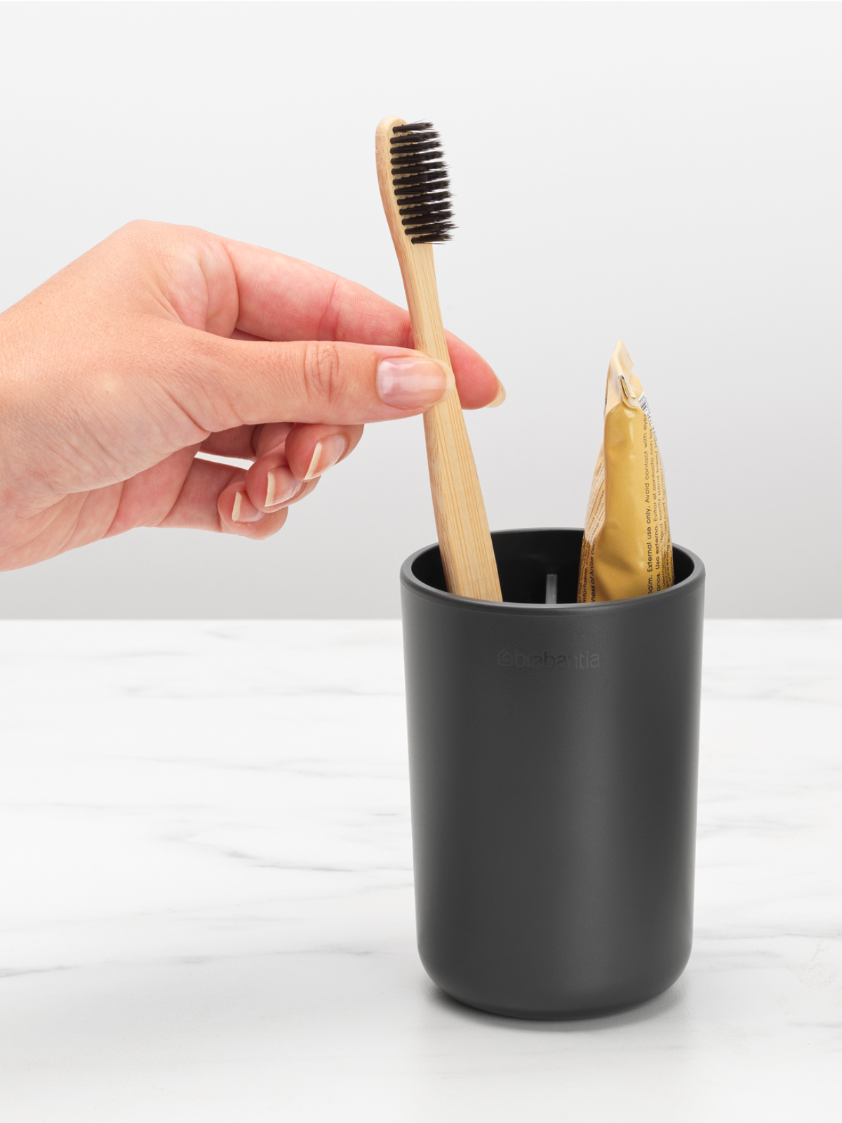 BRABANTIA Toothbrush Holder - Dark Grey