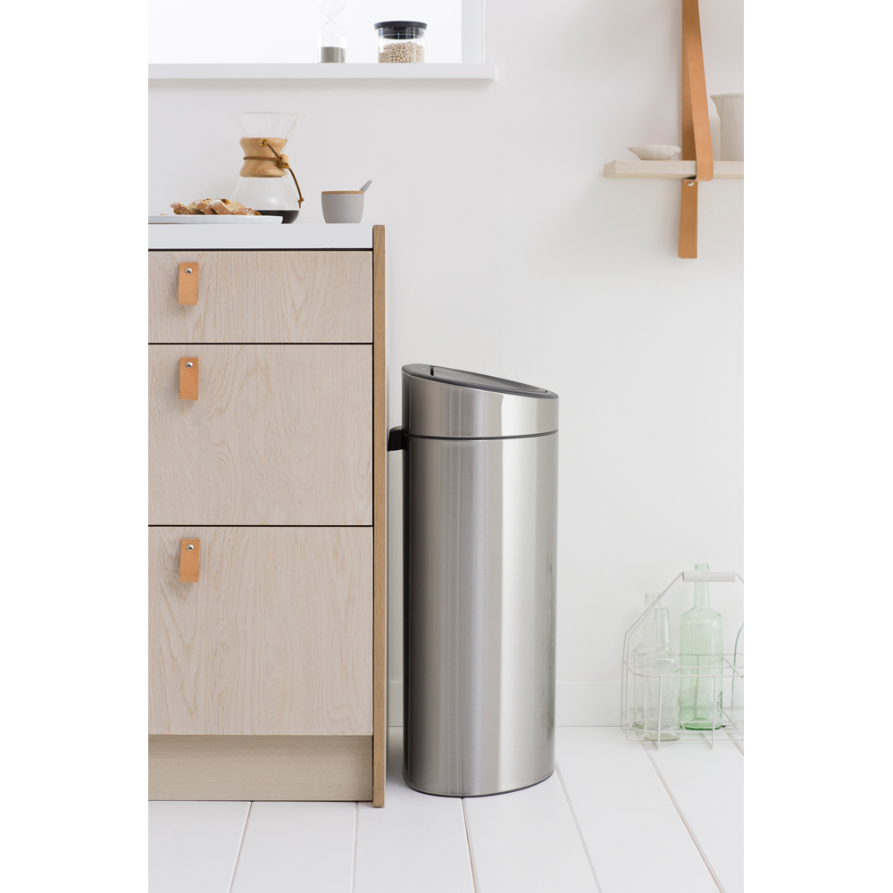 BRABANTIA Touch Bin New 40L - Matt Steel Fingerprint Proof