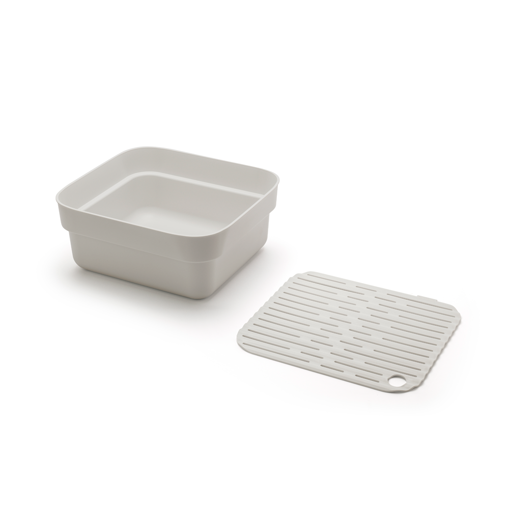 BRABANTIA Washing Up Bowl W/Drying Tray - Light Grey