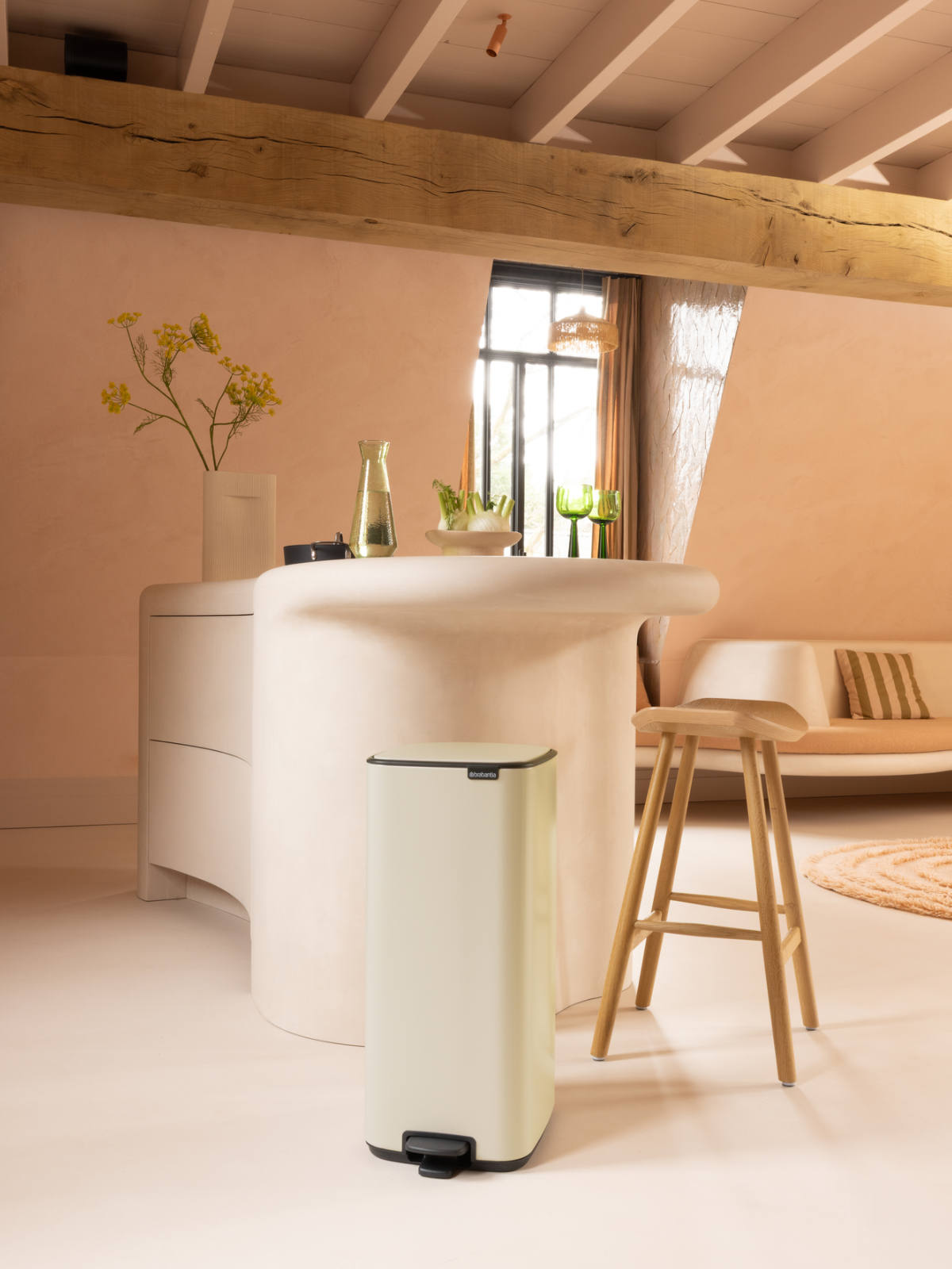 Brabantia Bo Pedal Bin - 30L Soft Beige