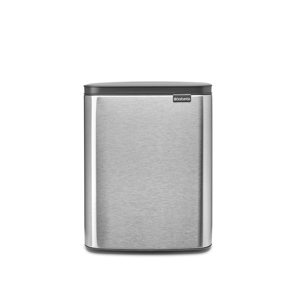 Bo Waste Bin 12L - Matt Steel Fingerprint Proof