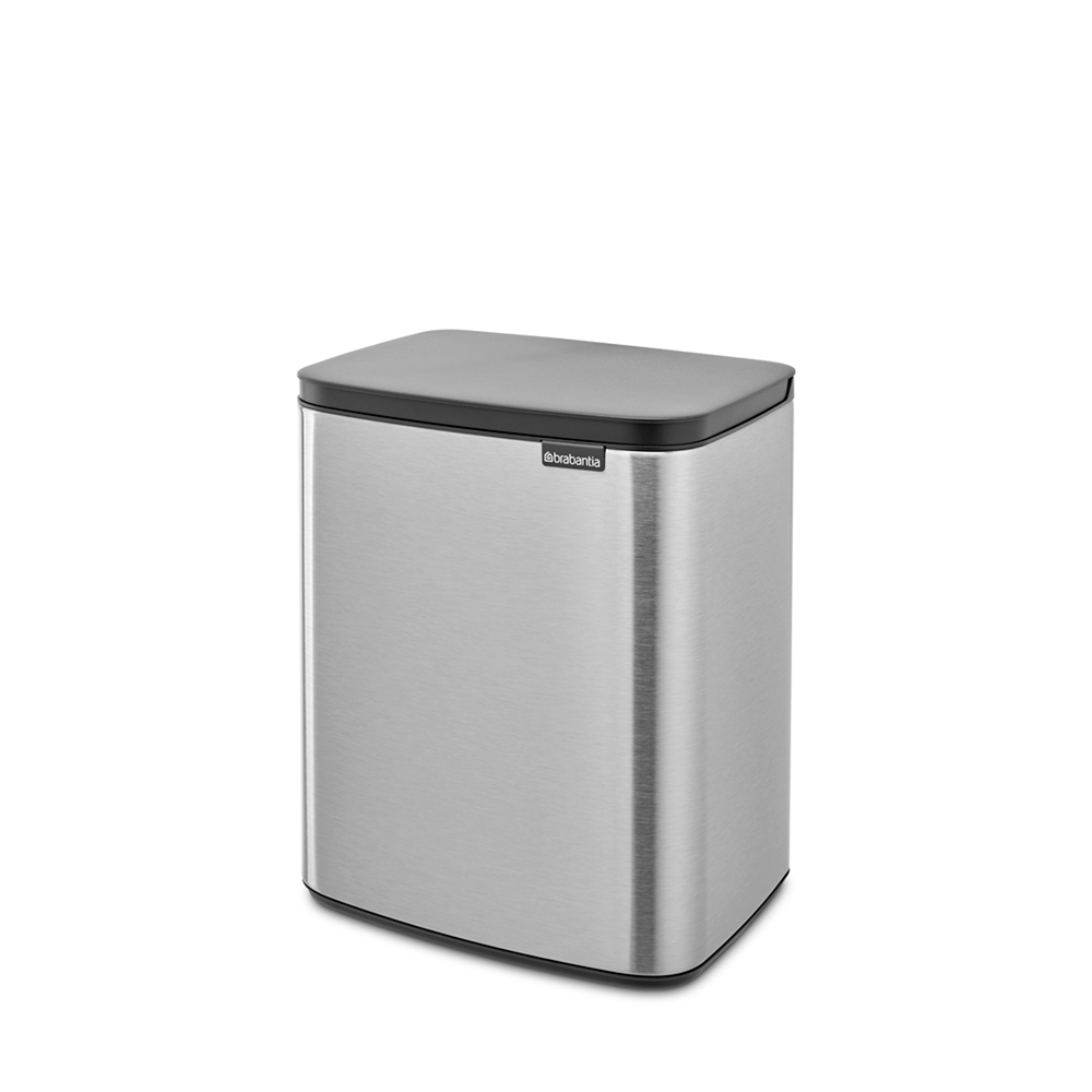 Bo Waste Bin 12L - Matt Steel Fingerprint Proof