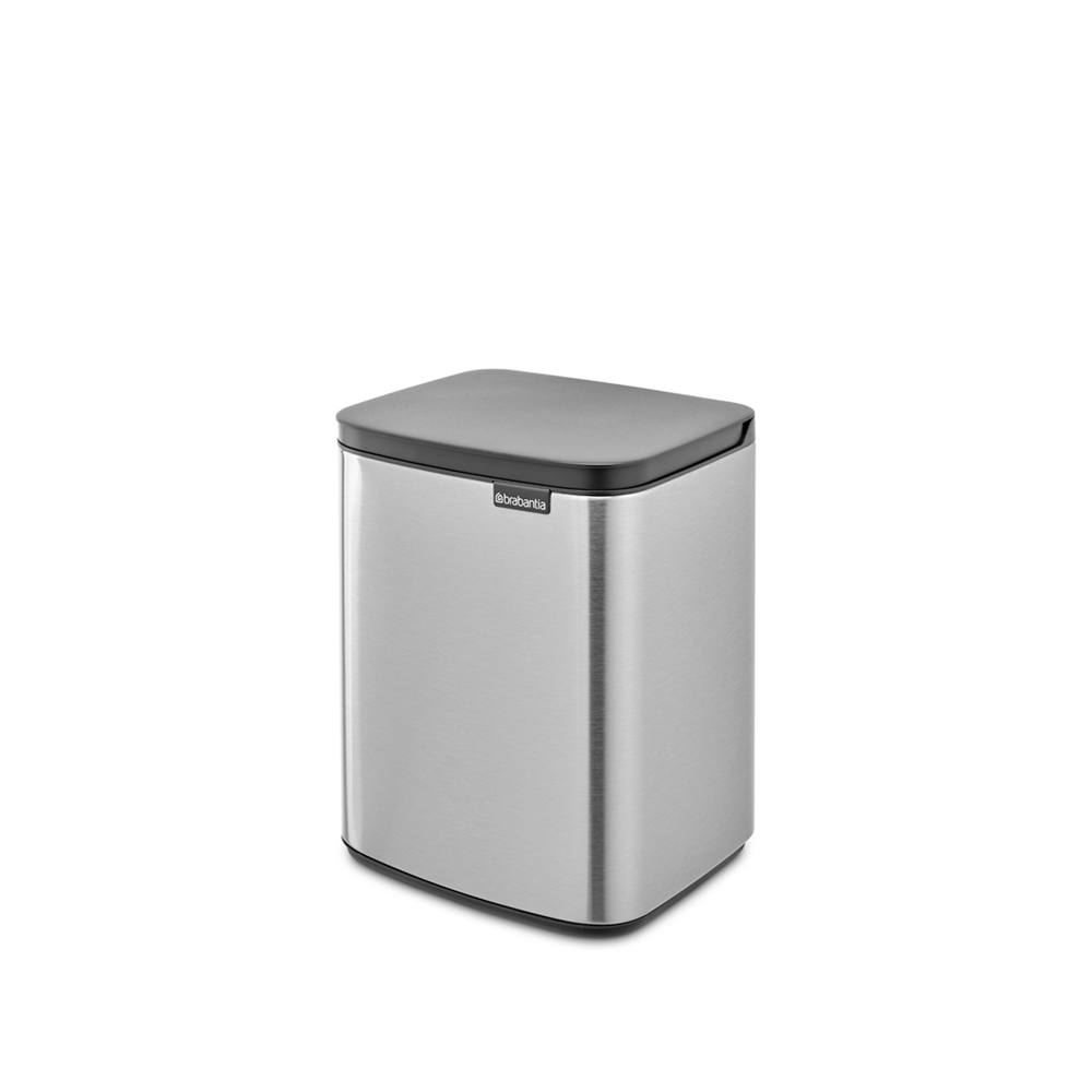 Bo Waste Bin 7L - Matt Steel Fingerprint Proof