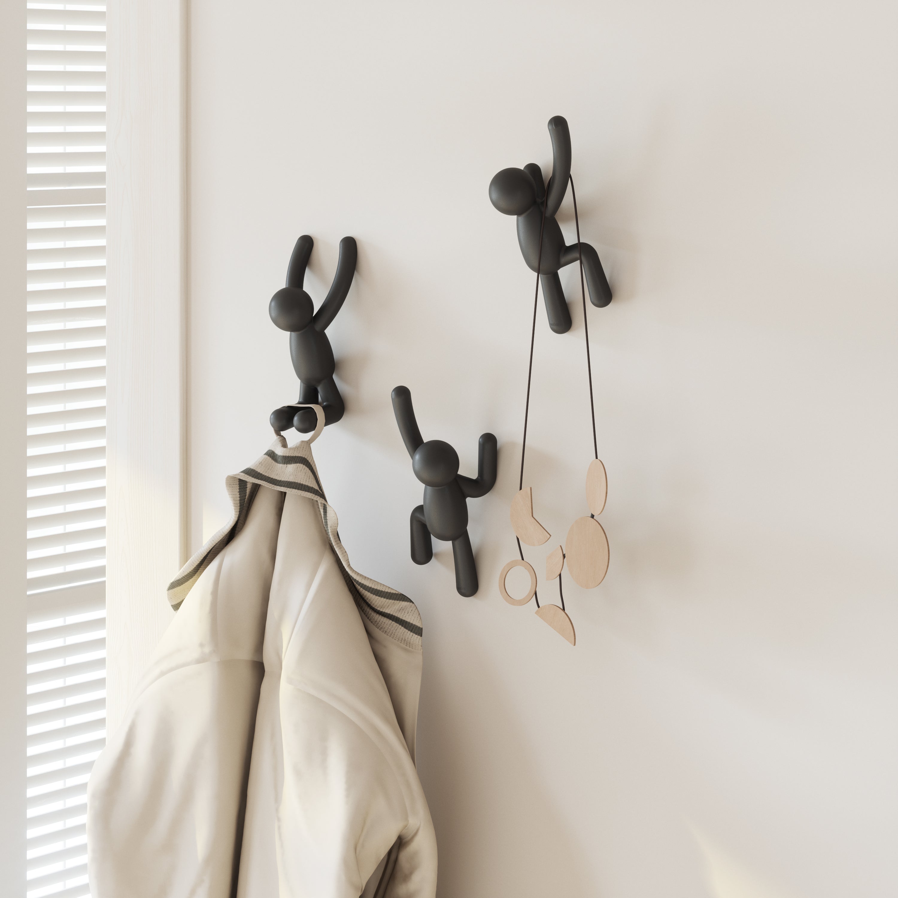  Buddy Hook Set 3 - Black Wall Hook UMBRA