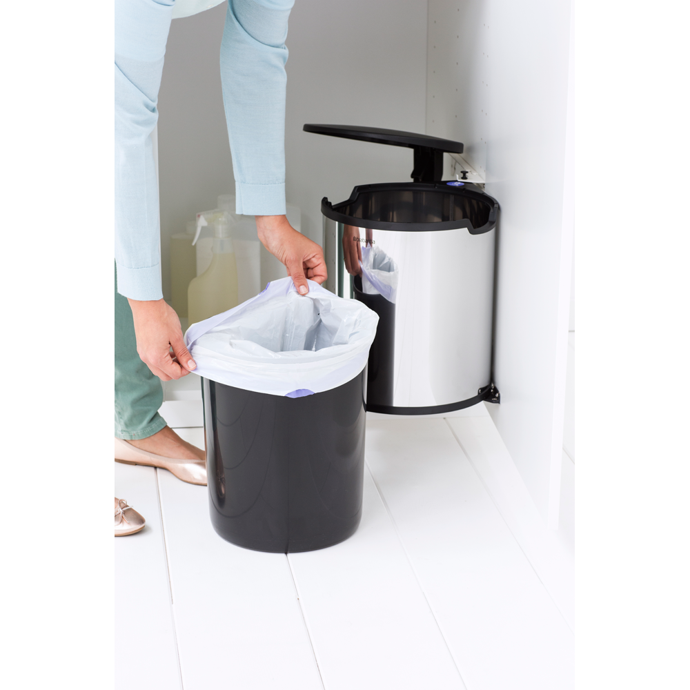 Built-in Bin 15 litre - Brilliant Steel