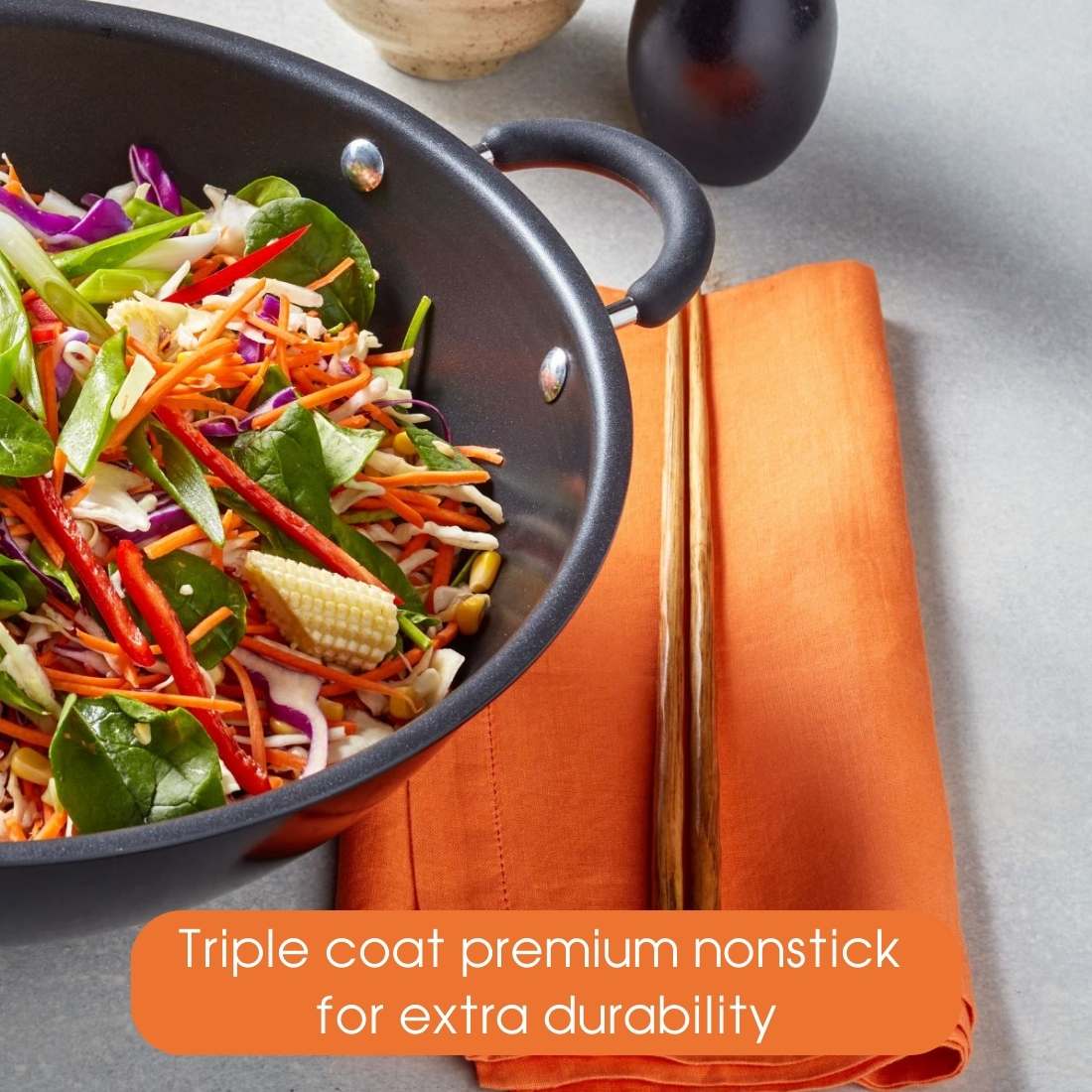 Raco Contemporary Nonstick Induction Stir Fry - 32cm