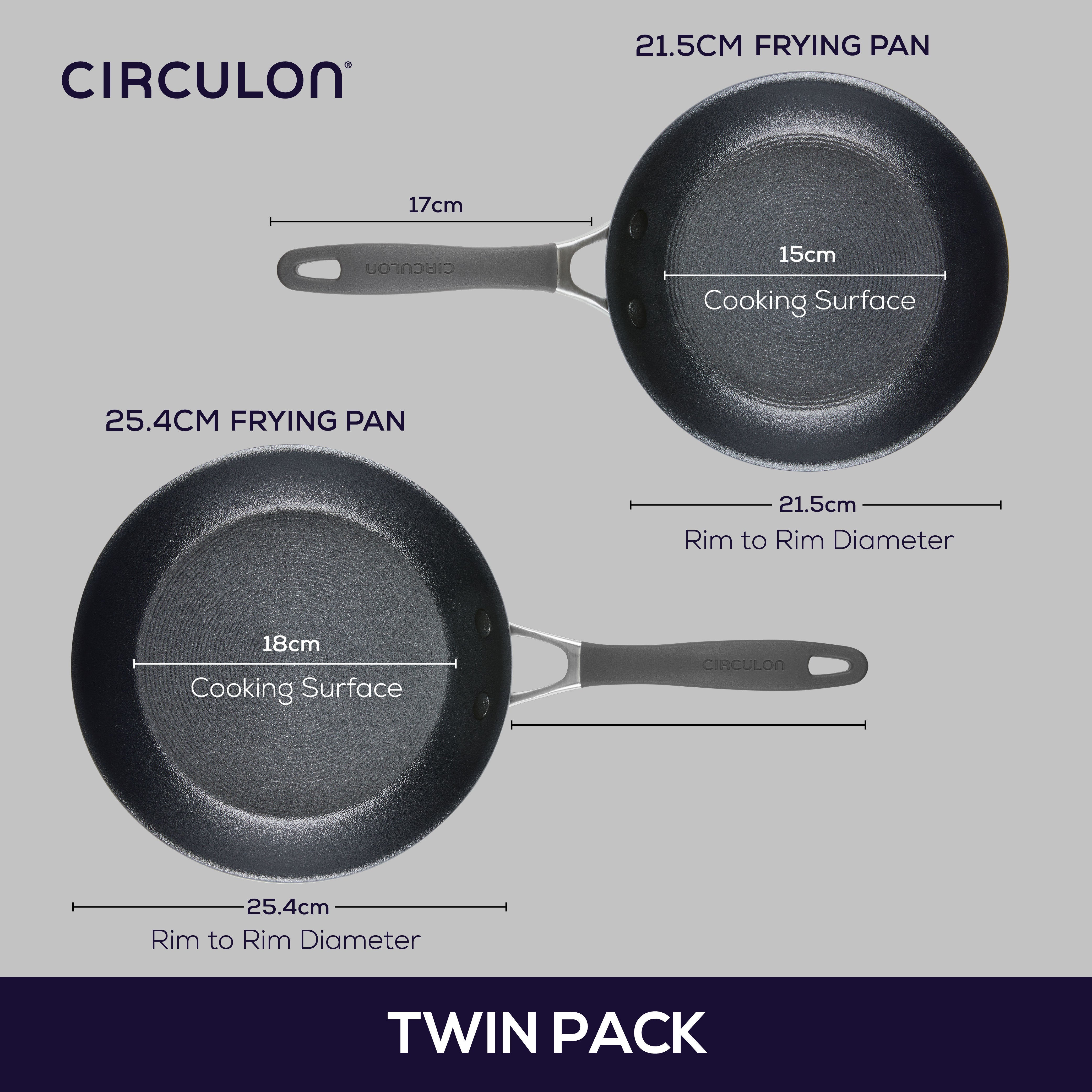  Circulon Scratchdefense A1 - 21.5/25.4cm Skillet Twin Pack Cookware Circulon