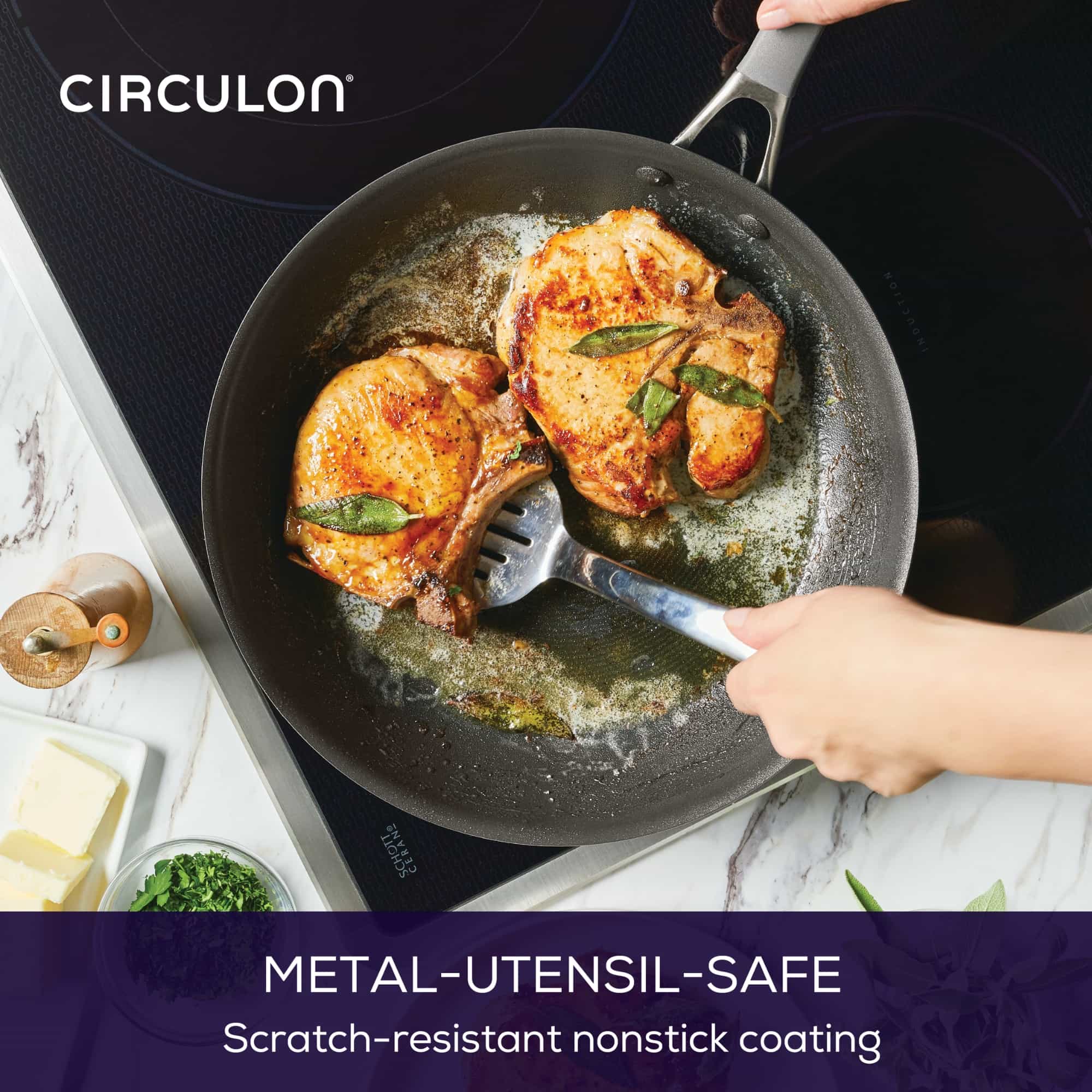  Circulon Scratchdefense A1 - 21.5/25.4cm Skillet Twin Pack Cookware Circulon