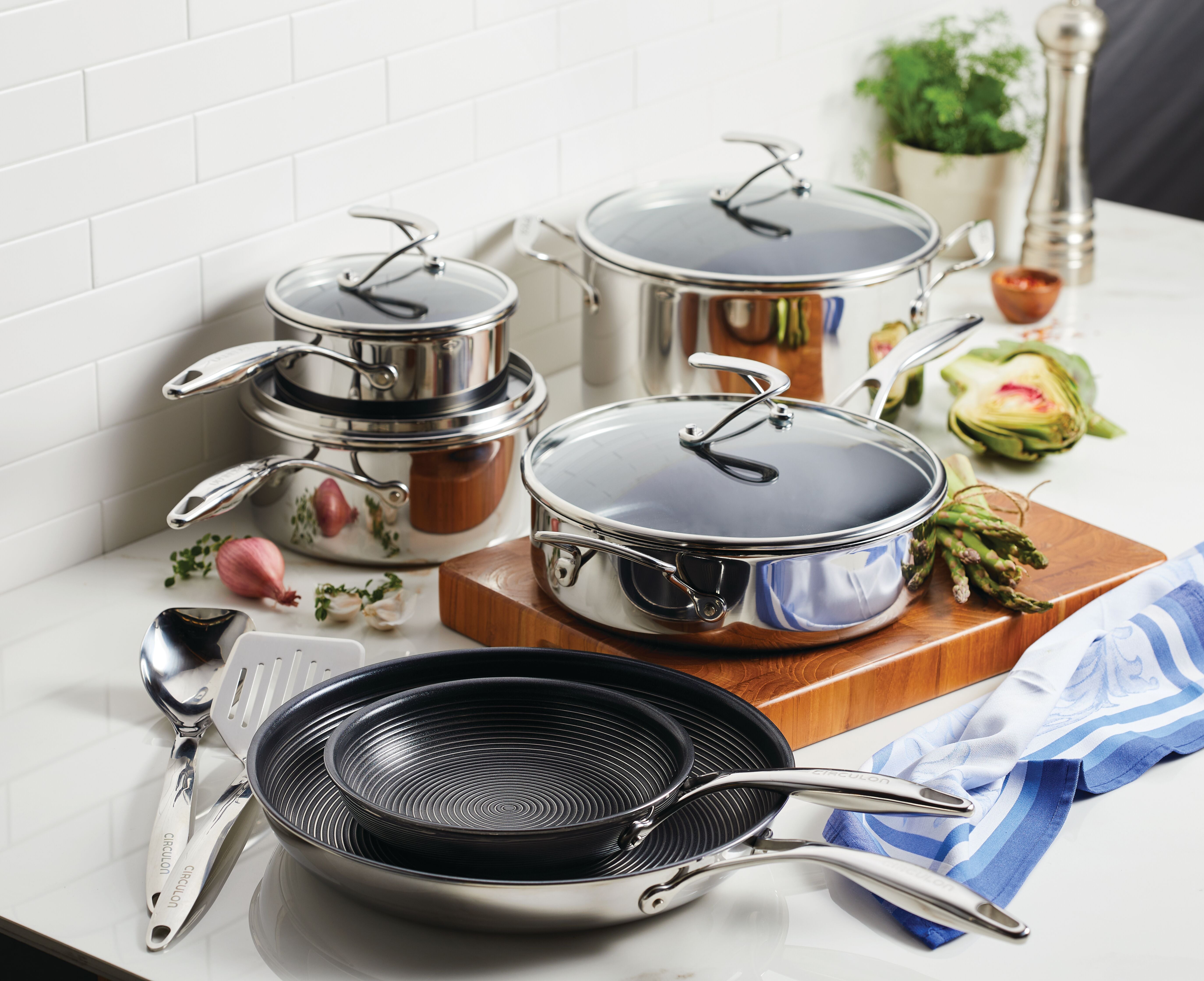  Circulon SteelShield C-Series - 10 Piece Set with Bonus Tools Cookware Circulon