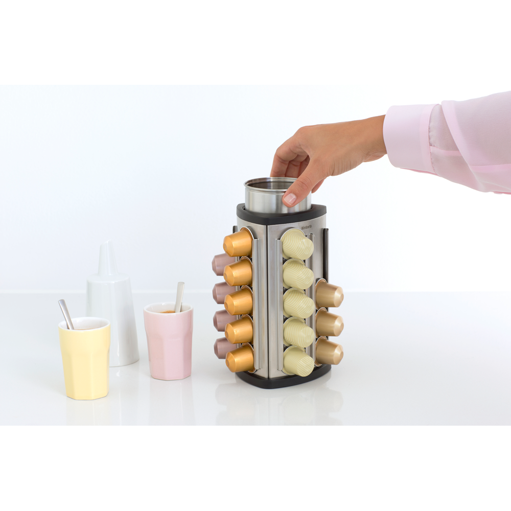 Coffee Capsule Dispenser - Matt Steel