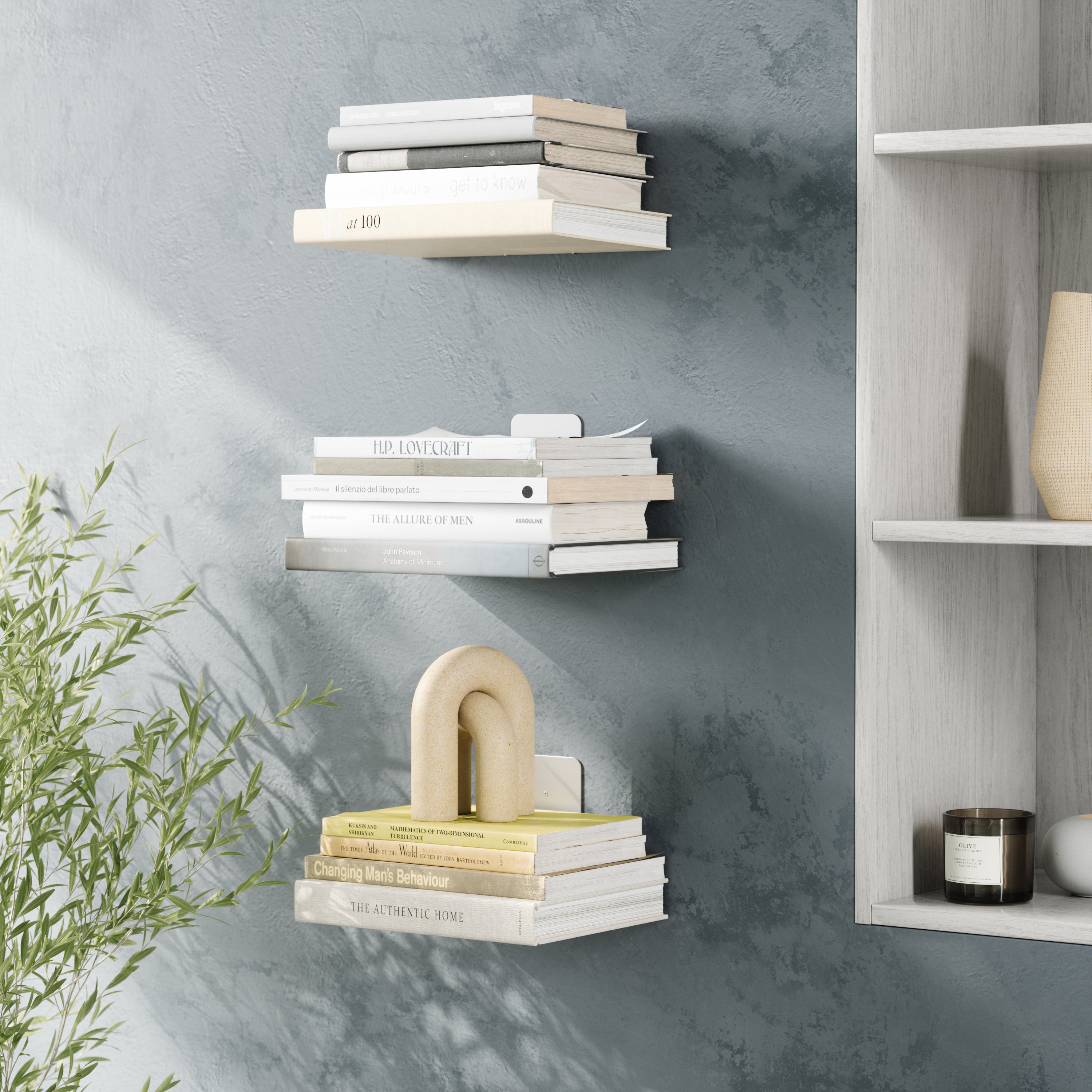  Conceal Shelf Small Set 3 - Silver Wall Shelf UMBRA